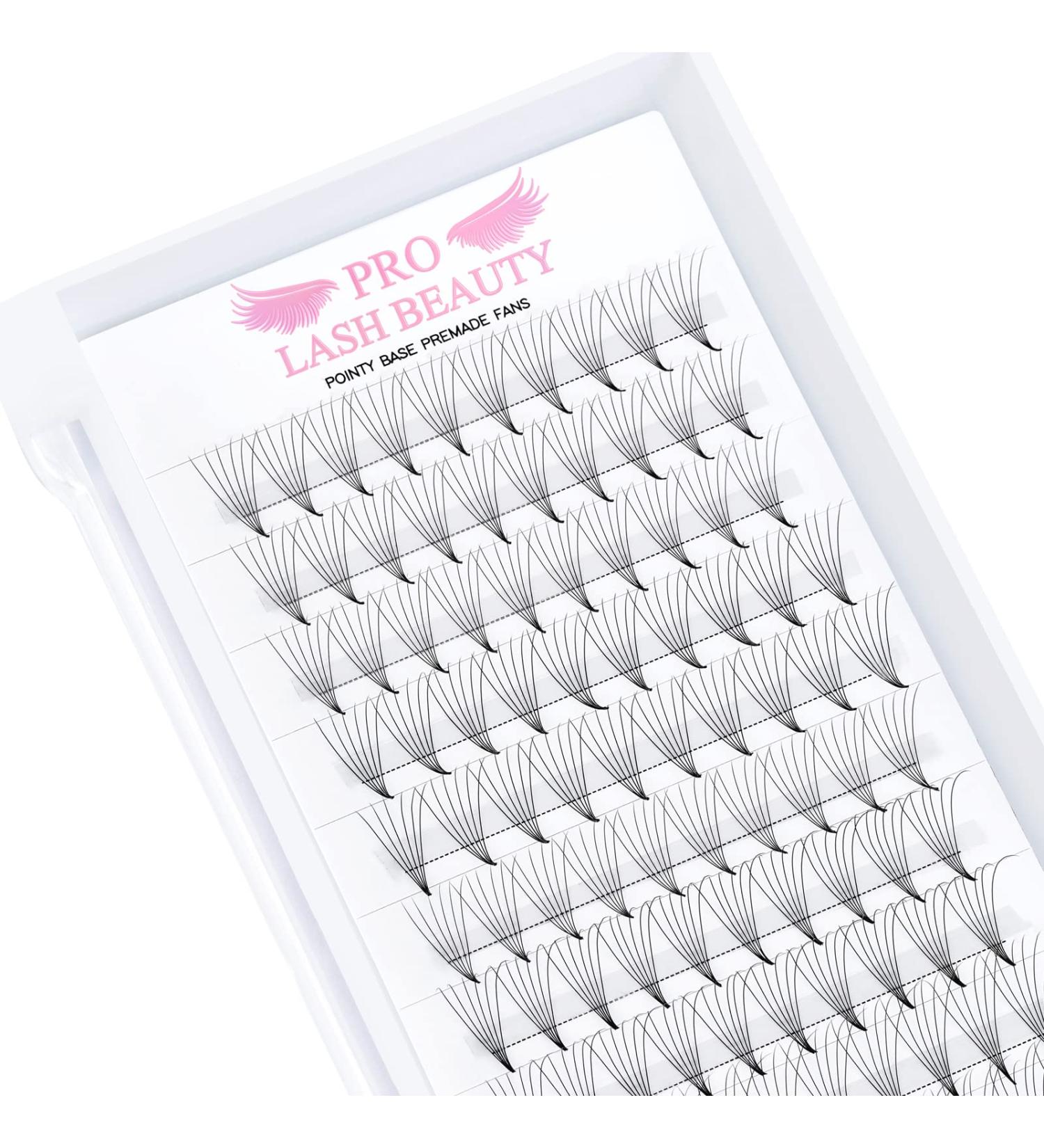 6D-D-0.07-10 Pointy Base Pre Made Fan Eyelash Extensions - 10mm C D Curl - Russian Volume Lashes - Buy Online on GoSupps.com