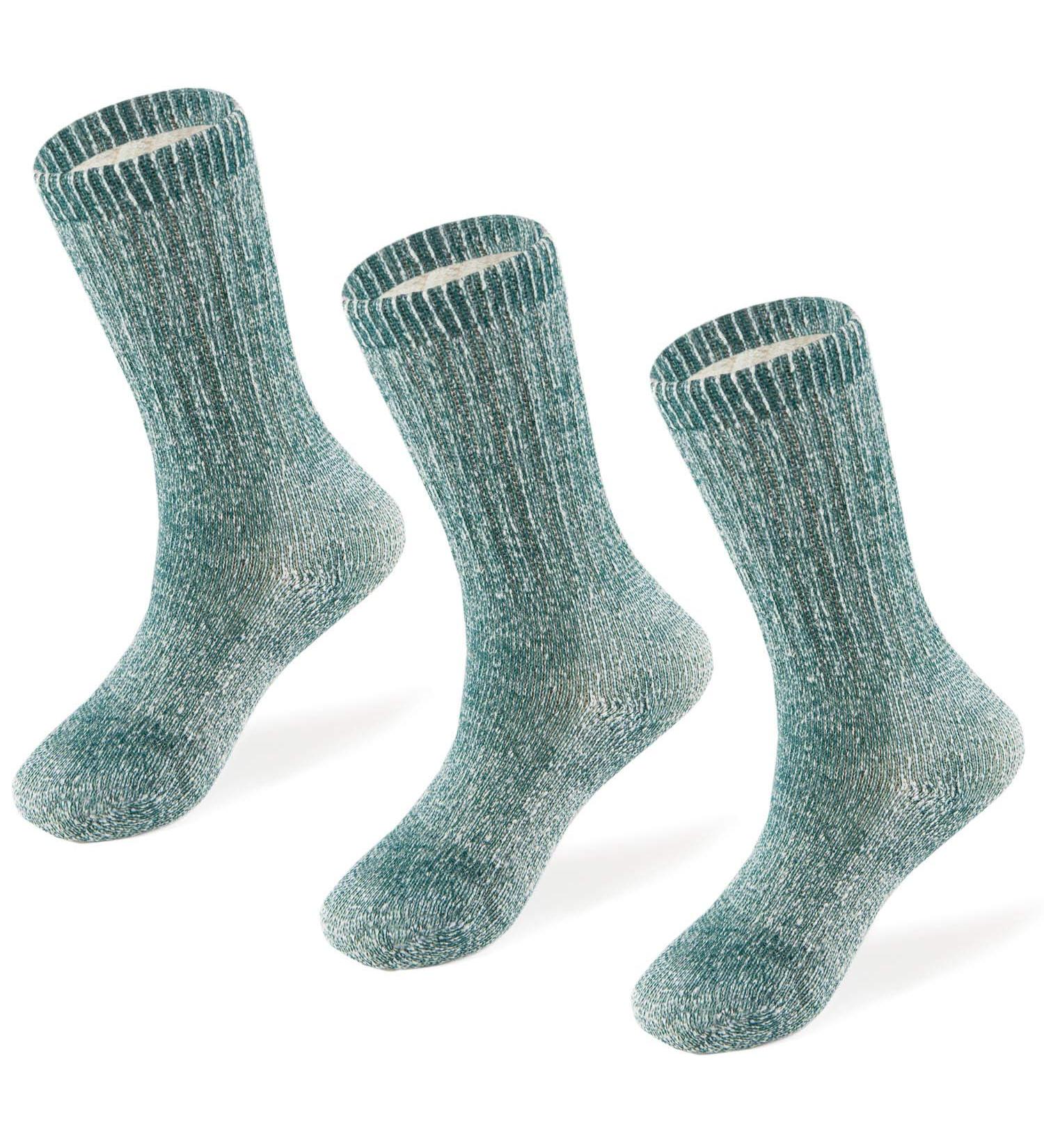 MERIWOOL Kids Merino Wool Hiking Socks - 3 Pack Green Large - Buy Online on GoSupps.com