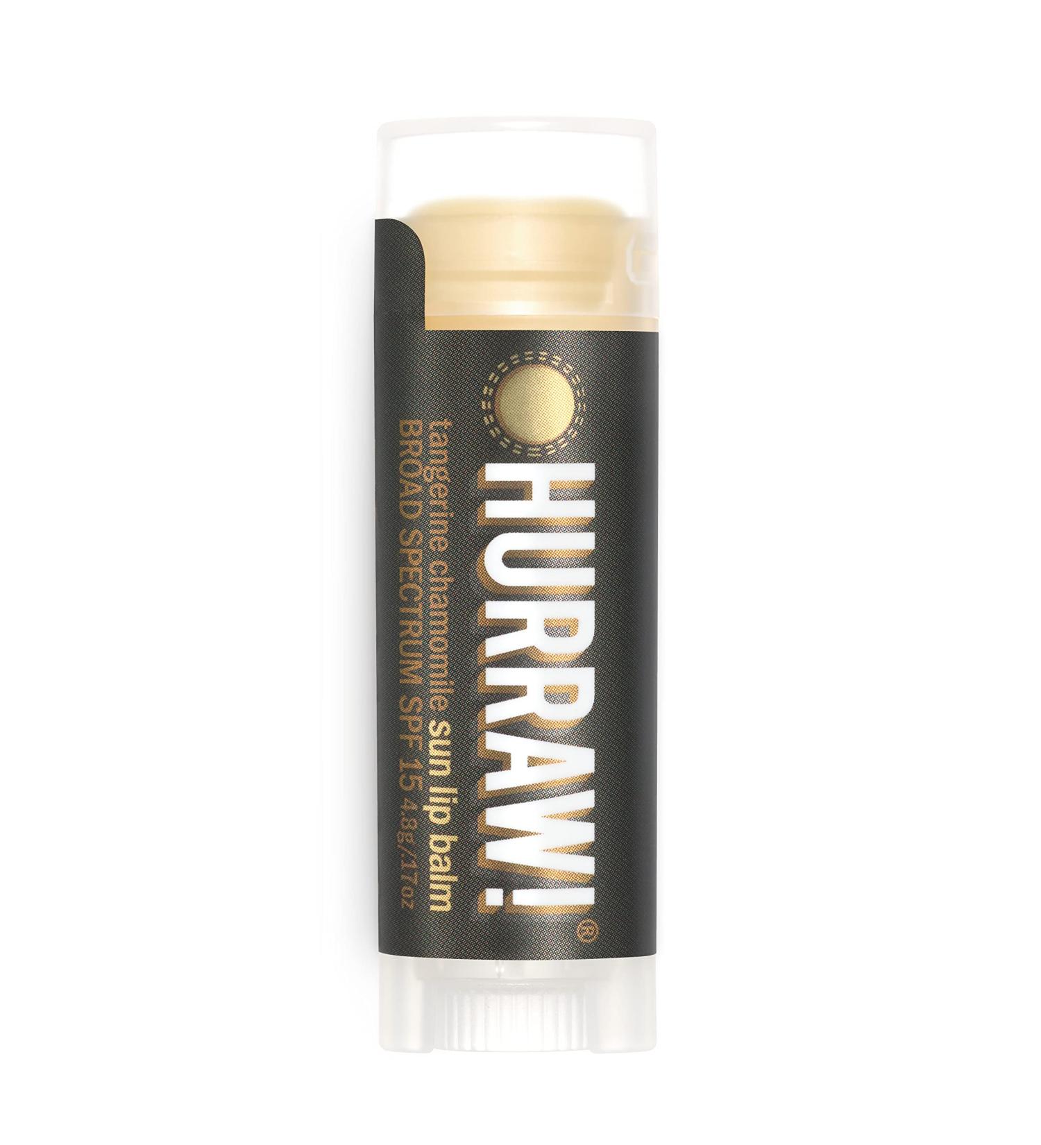 Hurraw! SPF 15 Sun Protection Balm - Tangerine Chamomile (0.15 oz) - Natural Lip Care - Buy Online on GoSupps.com