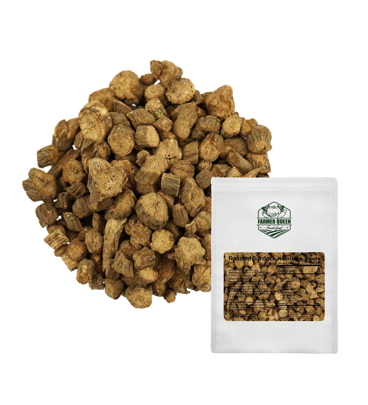 Premium Roasted Burdock (Arctium Lappa) Tea - 8oz - Rich in Dietary Fiber & Inulin - Buy Online on GoSupps.com