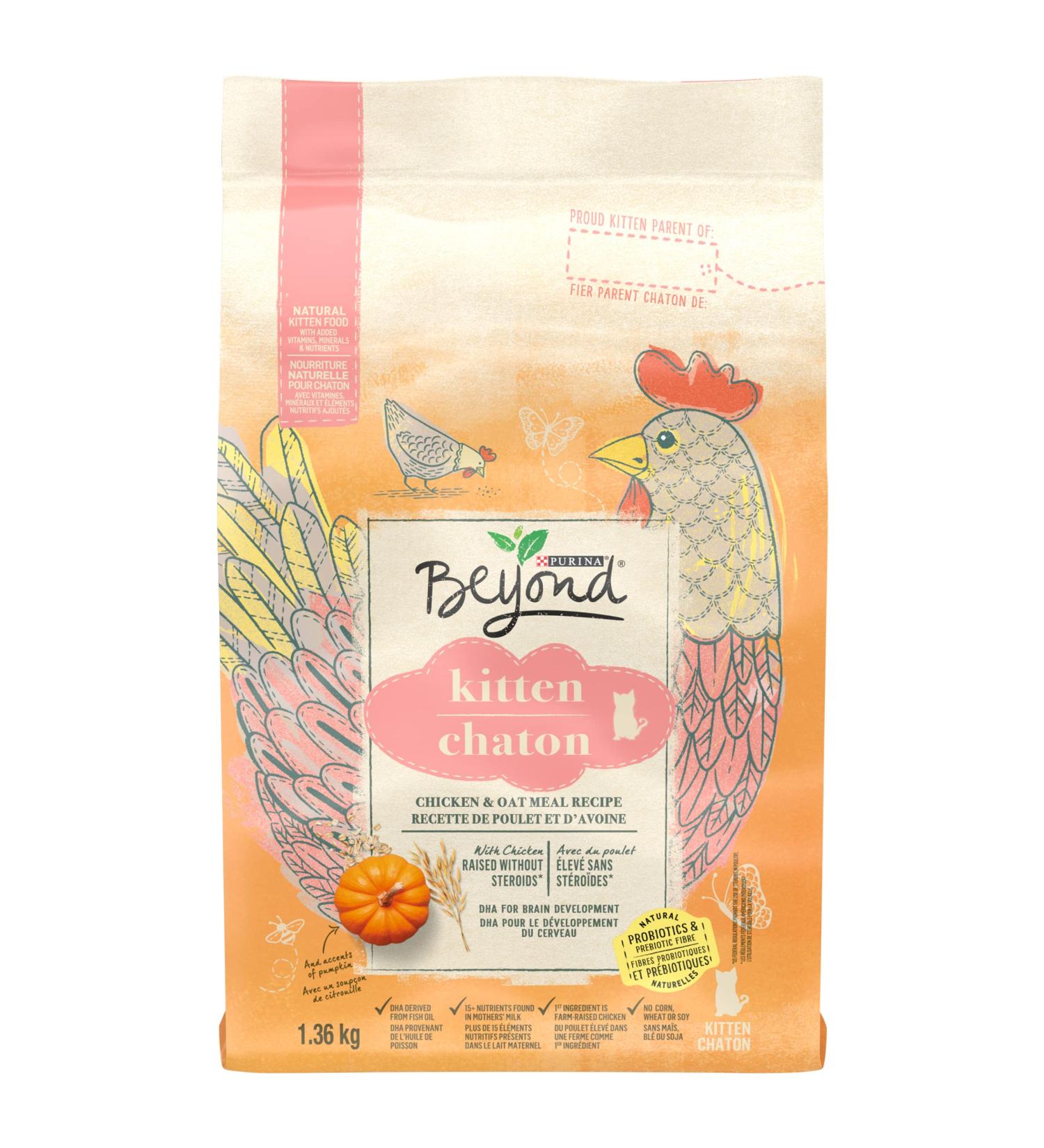Beyond Natural Dry Kitten Food Chicken & Oat Meal - 1.36 kg Bag - Buy Online on GoSupps.com