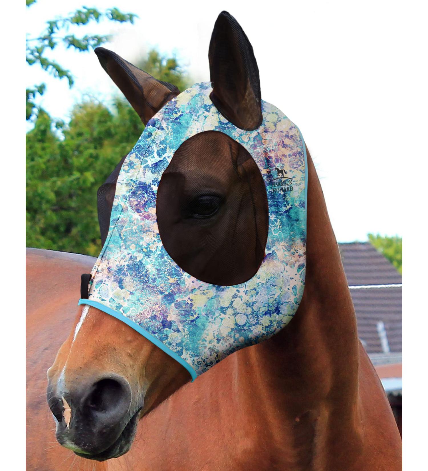Shop Harrison Howard Stretchable Horse Mask - UV Protection Comfortable Breathable Pastel Mix XL Size for International Shipping - Buy Online on GoSupps.com