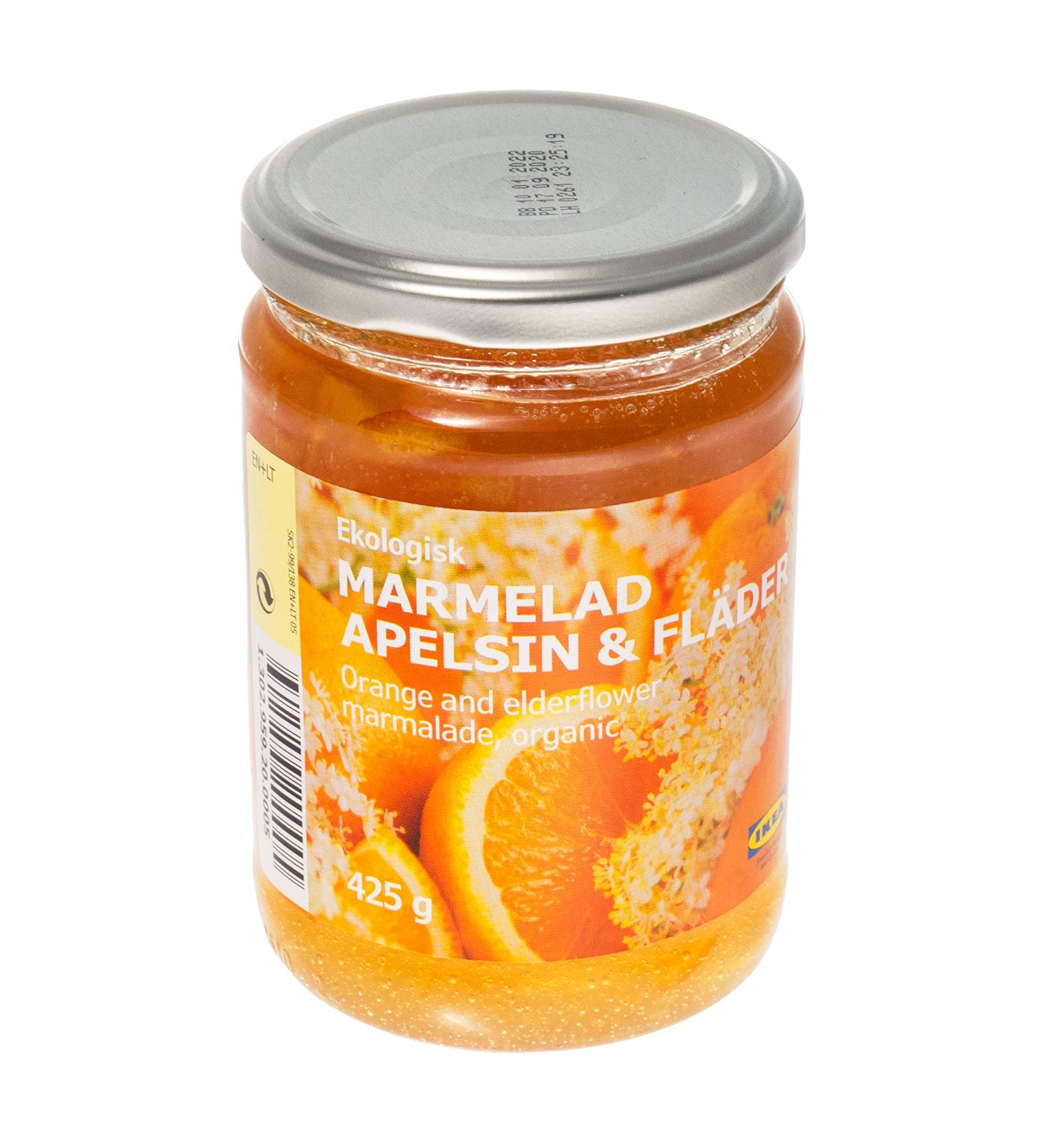 Ikea MARMELAD APELSIN & FLADER (VAGGSANG) Orange & Elderflower Spread Organic 425g