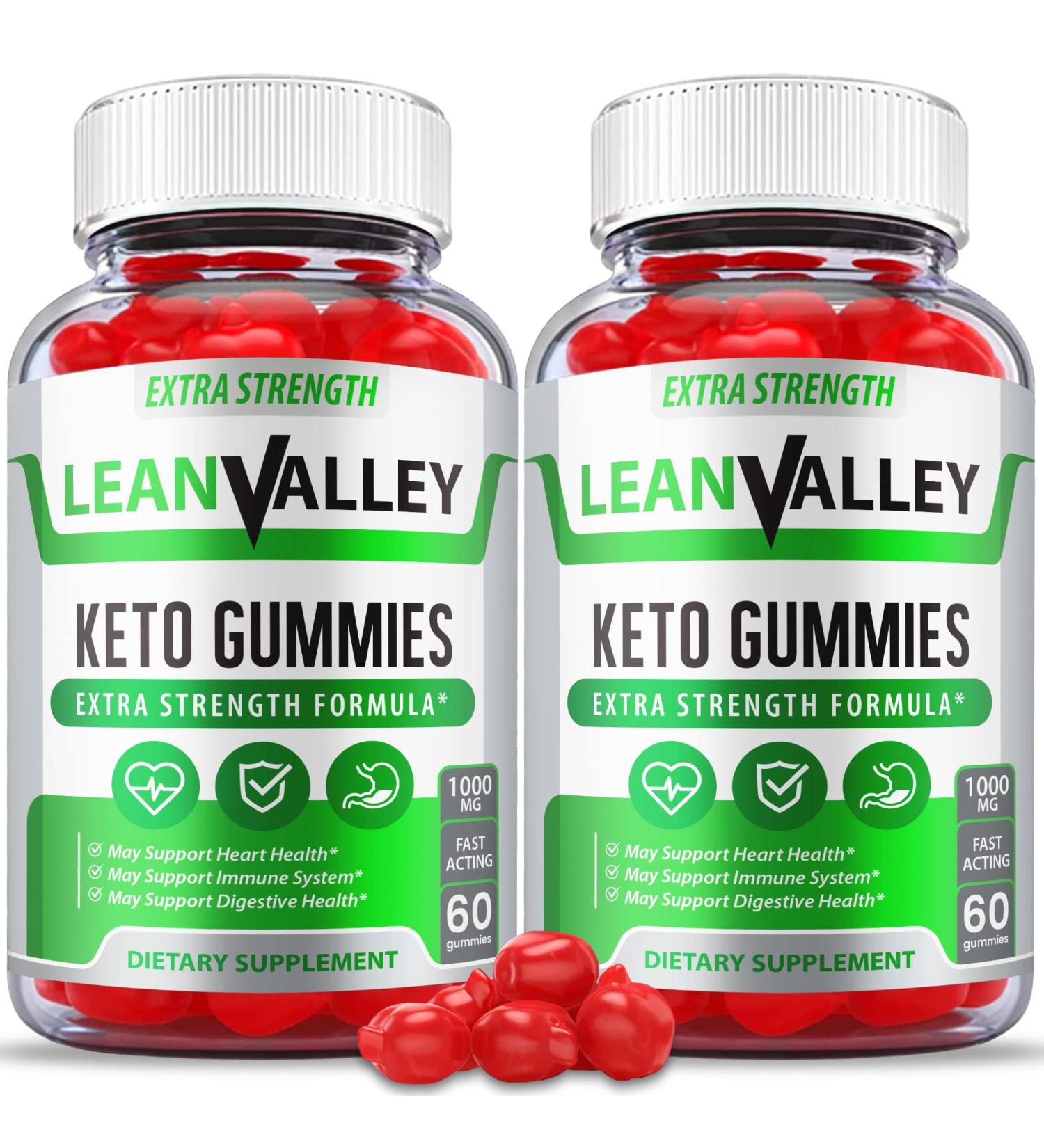 Lean Valley Keto ACV Gummies - 2 Pack (120 Gummies) | Weight Loss Shark Tank ACV AVC Vegan Formula with Vitamin B12, B6, Beet Root & Pomegranate Juice - Buy Online on GoSupps.com