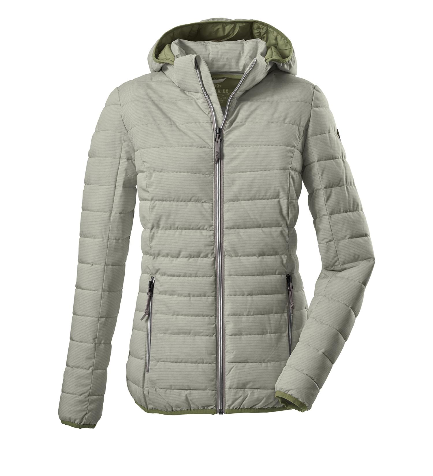 Buy GIGA DX Women's Uyaka Stripe Casual Jacket - Down Look Zip-Off Hood 44 Pistachio | International Shipping Available - Buy Online on GoSupps.com