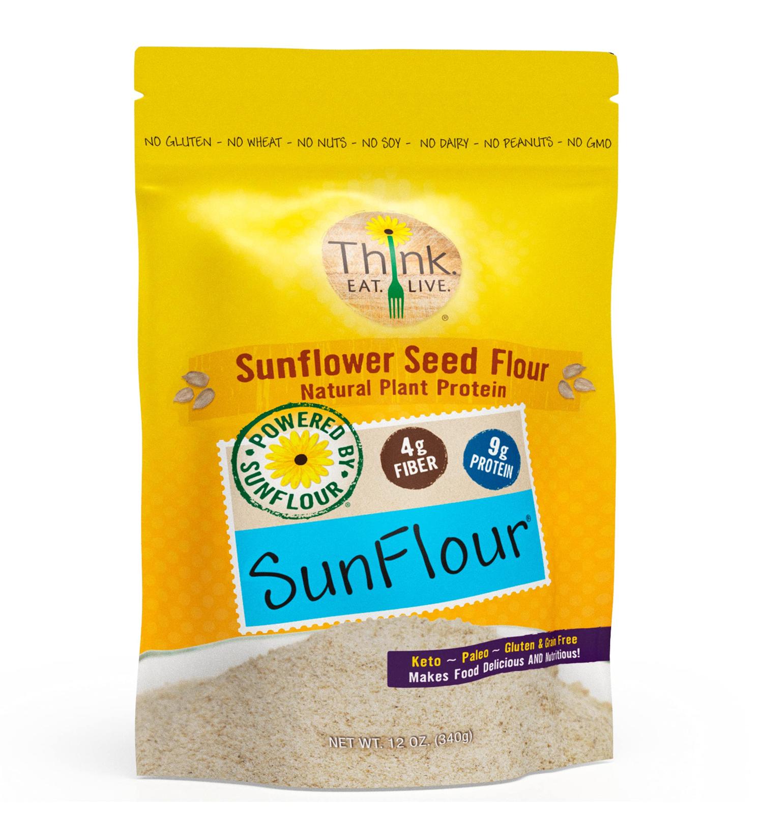 SunFlour Sunflower Seed Flour for Baking - Low Carb, Gluten and Grain Free, Nut Free - Keto, Paleo, Vegan, Diabetic Friendly - 3 Net Carbs, Natural Plant Protein - 12oz - Buy Online on GoSupps.com
