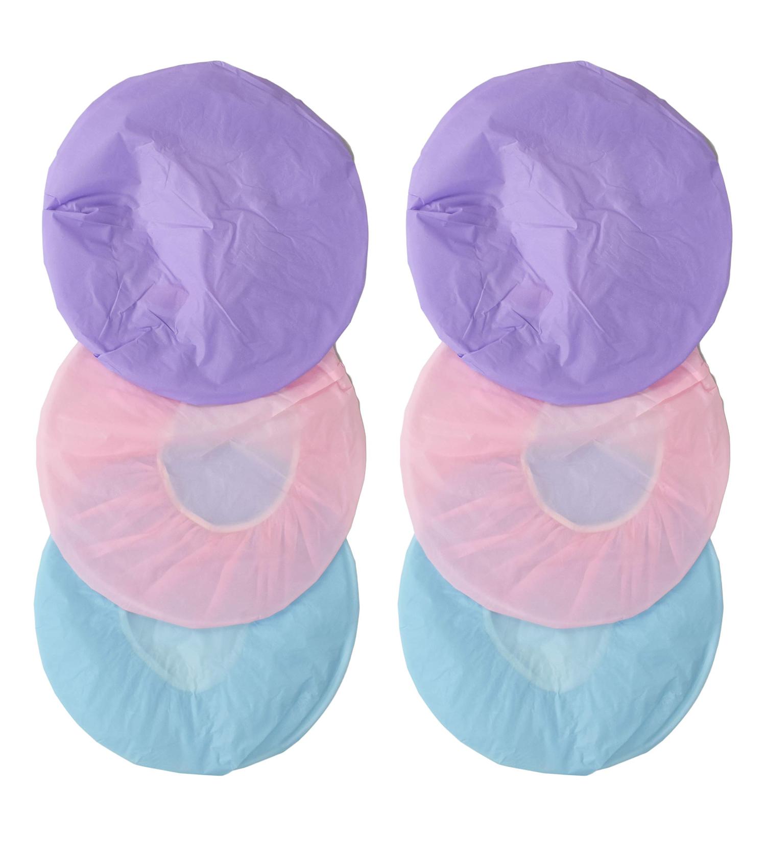 Set of 6 Black Duck Brand Pastel Shower Caps - Ideal for Hair Protection and Treatment - Reusable and Durable - Buy Online on GoSupps.com