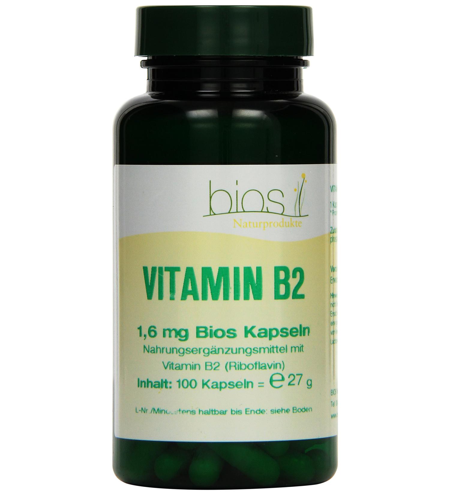 Buy Bios Vitamin B2 1.6 mg Capsules - 27g Pack | Best Quality Vitamin Supplements for Energy & Metabolism - Buy Online on GoSupps.com
