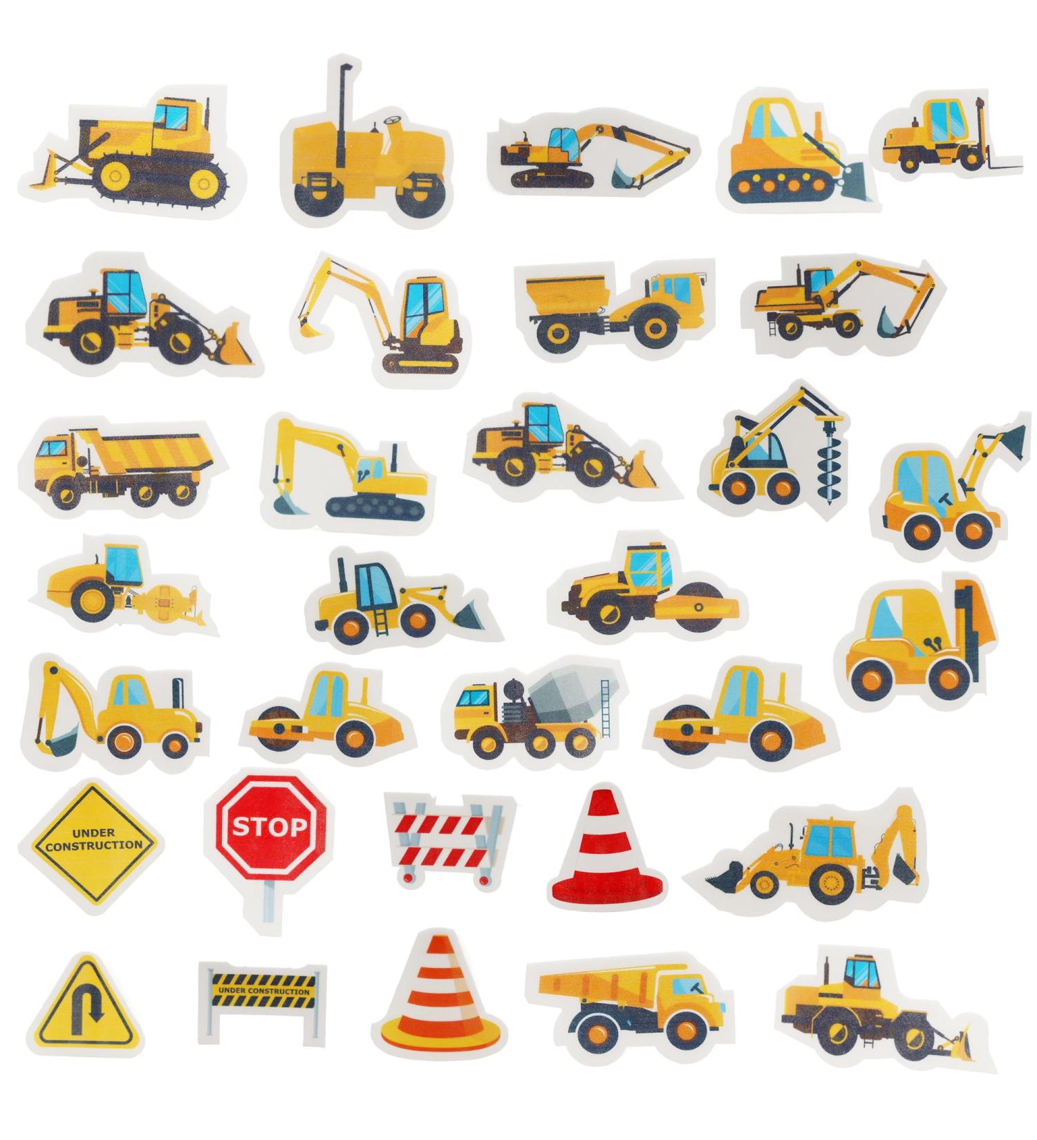 Arthsdite 64 Pcs Edible Construction Cupcake Toppers Truck Tractor Excavator Cake Decorations Stop Sign Dessert Decoration for Construction Baby Shower Birthday Party Food Decorations - Buy Online on GoSupps.com