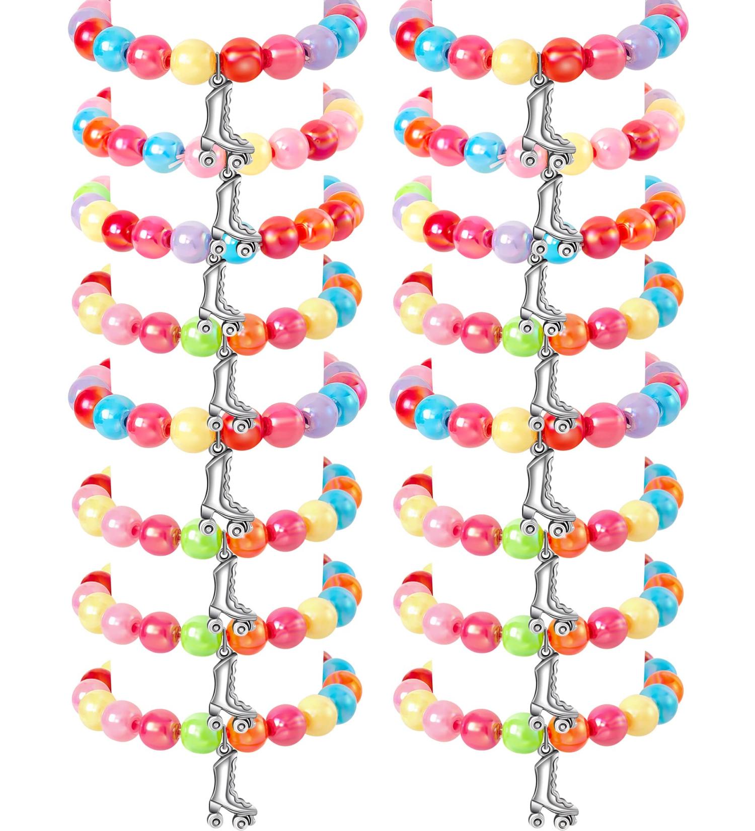 Rainbow Roller Skating Bracelet - Girls Birthday Party Favors (24 Pcs) - Buy Online on GoSupps.com