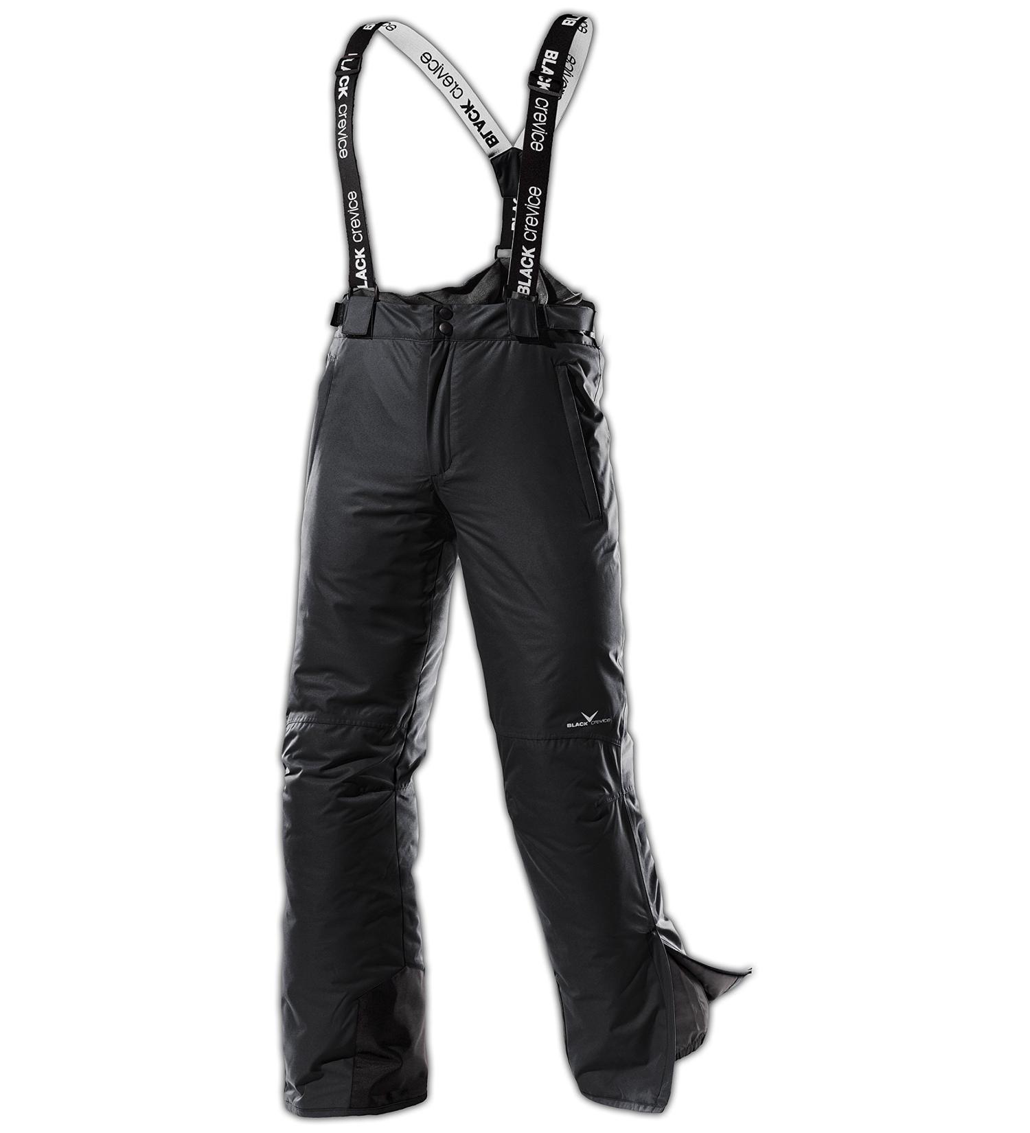 Black Crevice Men's Ski Pants | Windproof & Waterproof Snowsport Trousers | Breathable Active Sizes | Shop Internationally - Buy Online on GoSupps.com