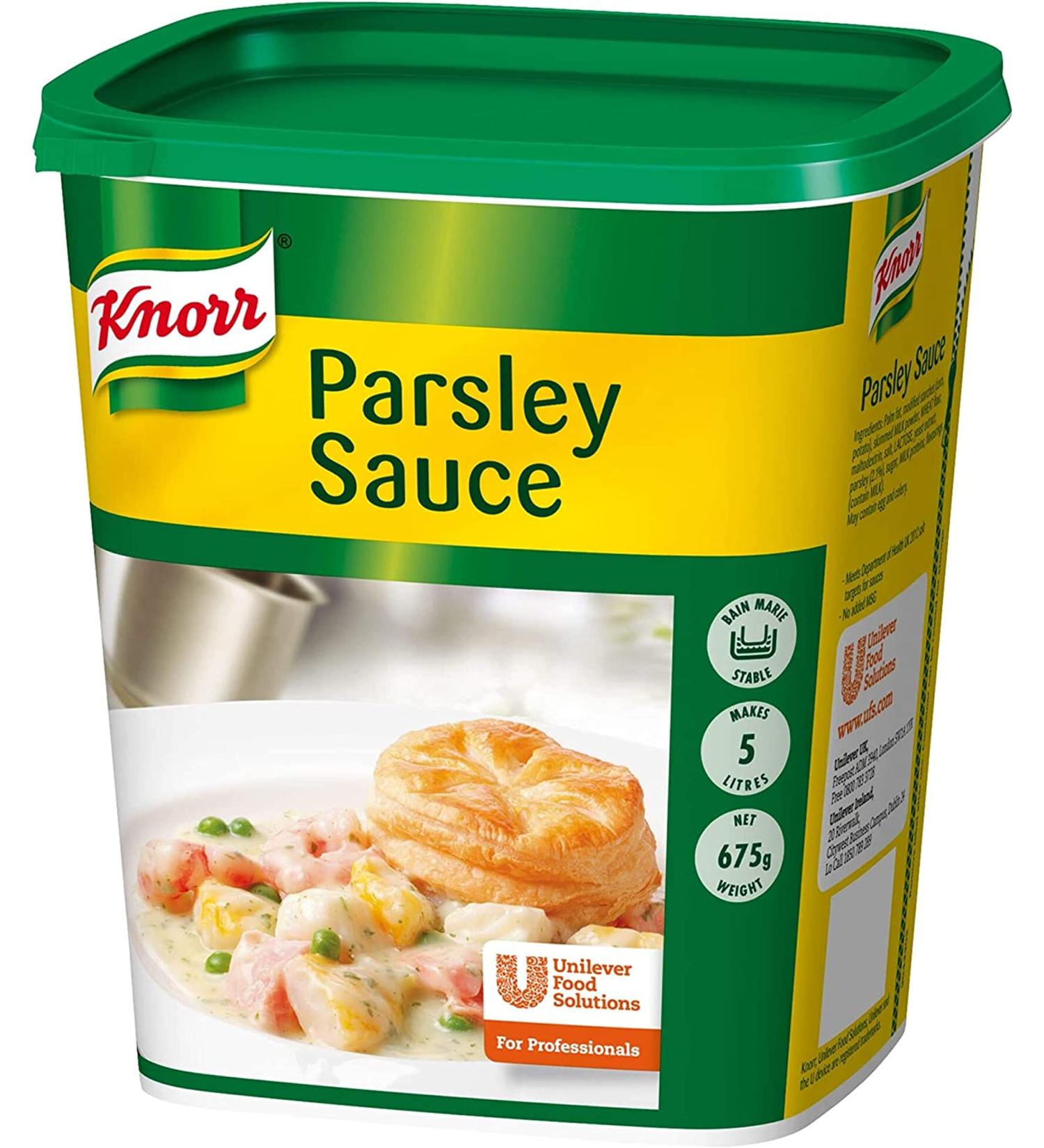 Knorr Professional Parsley Sauce Mix A rich & creamy parsley sauce mix. Powder mix. Makes 5 litres