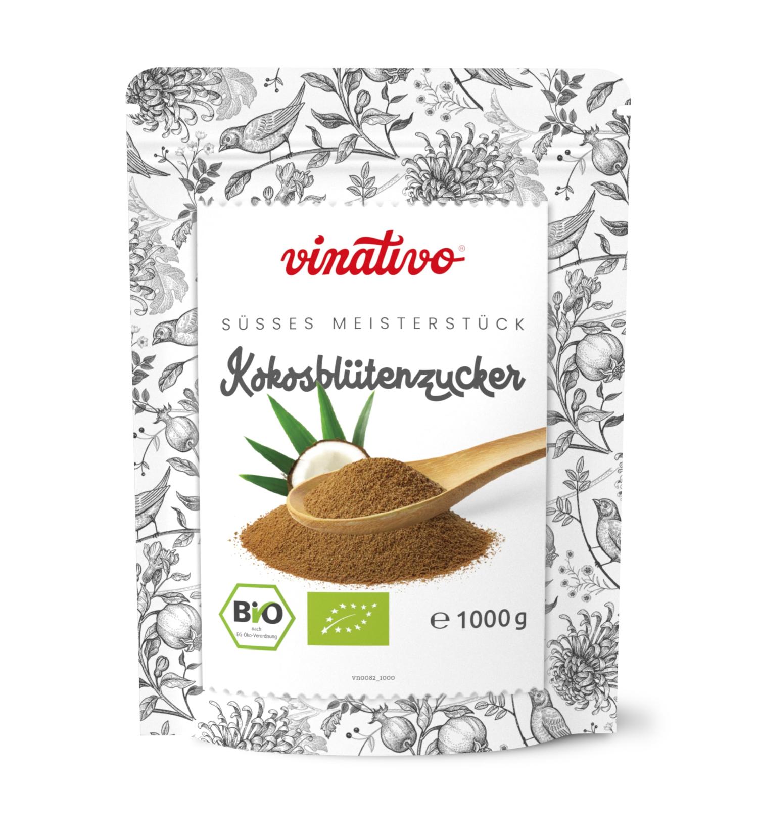Buy Vinativo Organic Coconut Blossom Sugar - 1kg | Nutrient-Rich Sugar Alternative | Eco-Friendly Sweetener - Buy Online on GoSupps.com