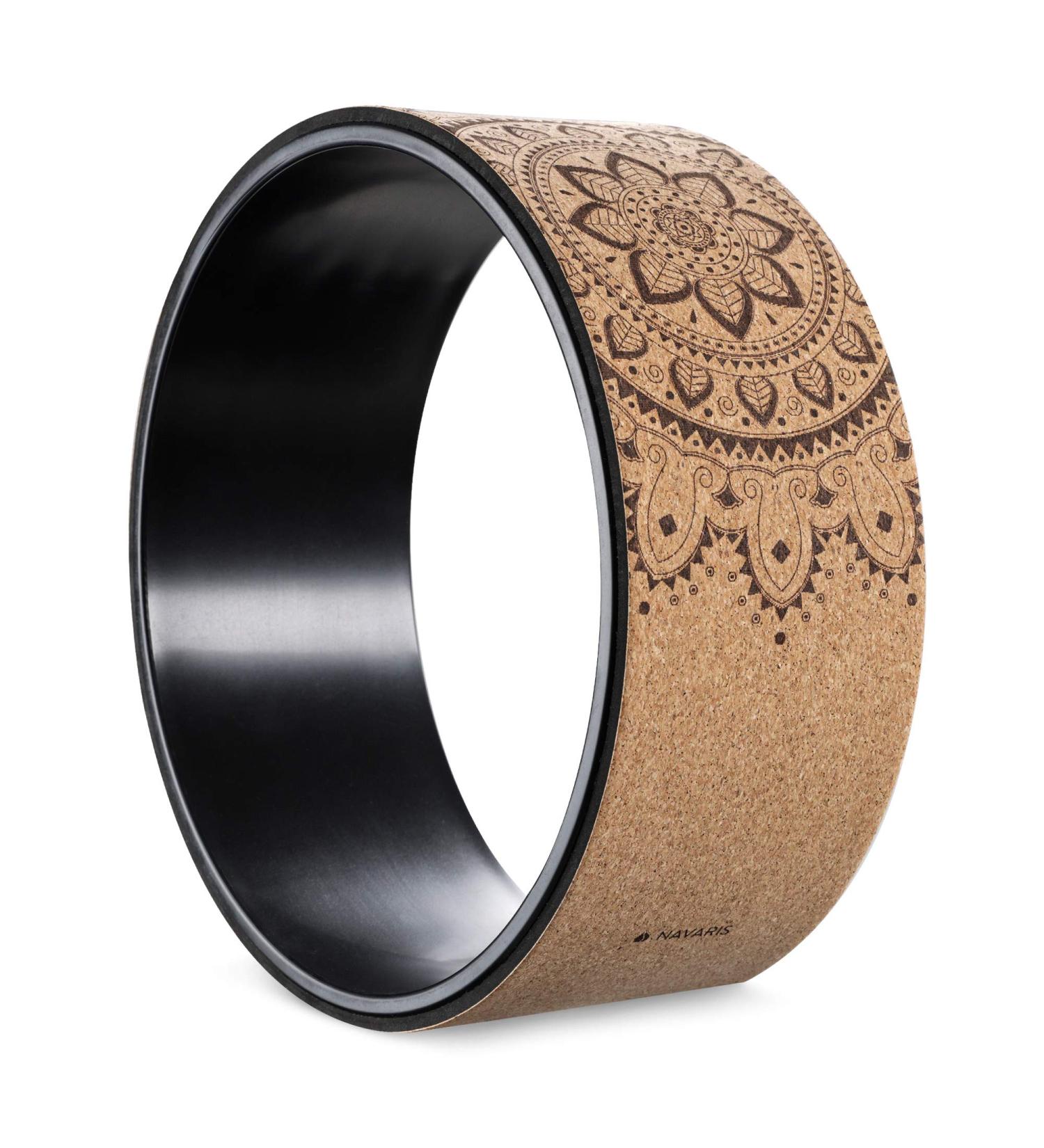 Navaris Yoga Rad Wheel - 33 cm Cork Yoga Support for Stretching & Flexibility | Ideal for Yoga Pilates & Gymnastics - Buy Online on GoSupps.com