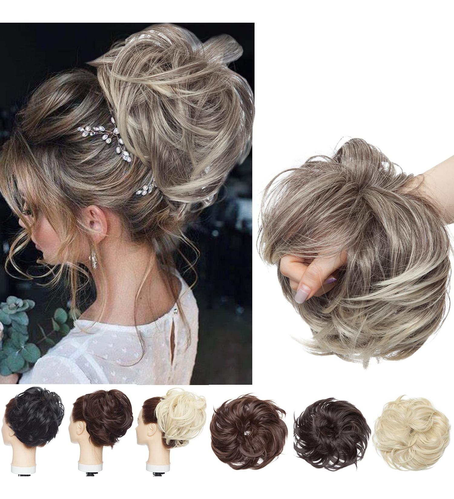 Buy SEGO Updo Hair Extensions - Voluminous 80g Dark Brown & Blonde Tub Dutt - Naturally Messy & Affordable Updos - Buy Online on GoSupps.com
