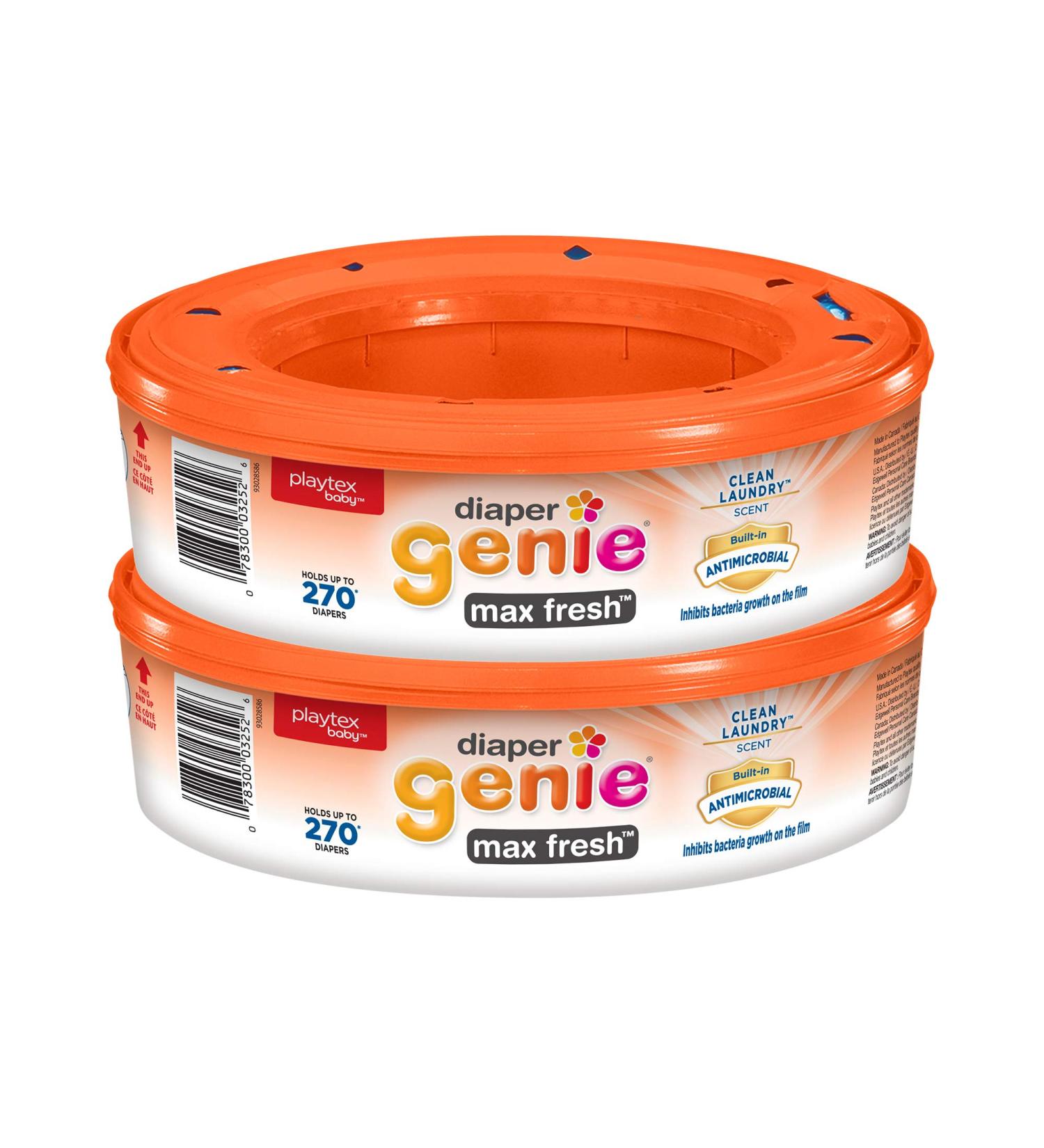 Playtex Diaper Genie Max Fresh Refill Bags - Pack of 2 (540 Count) | Ideal for Diaper Pails - Buy Online on GoSupps.com