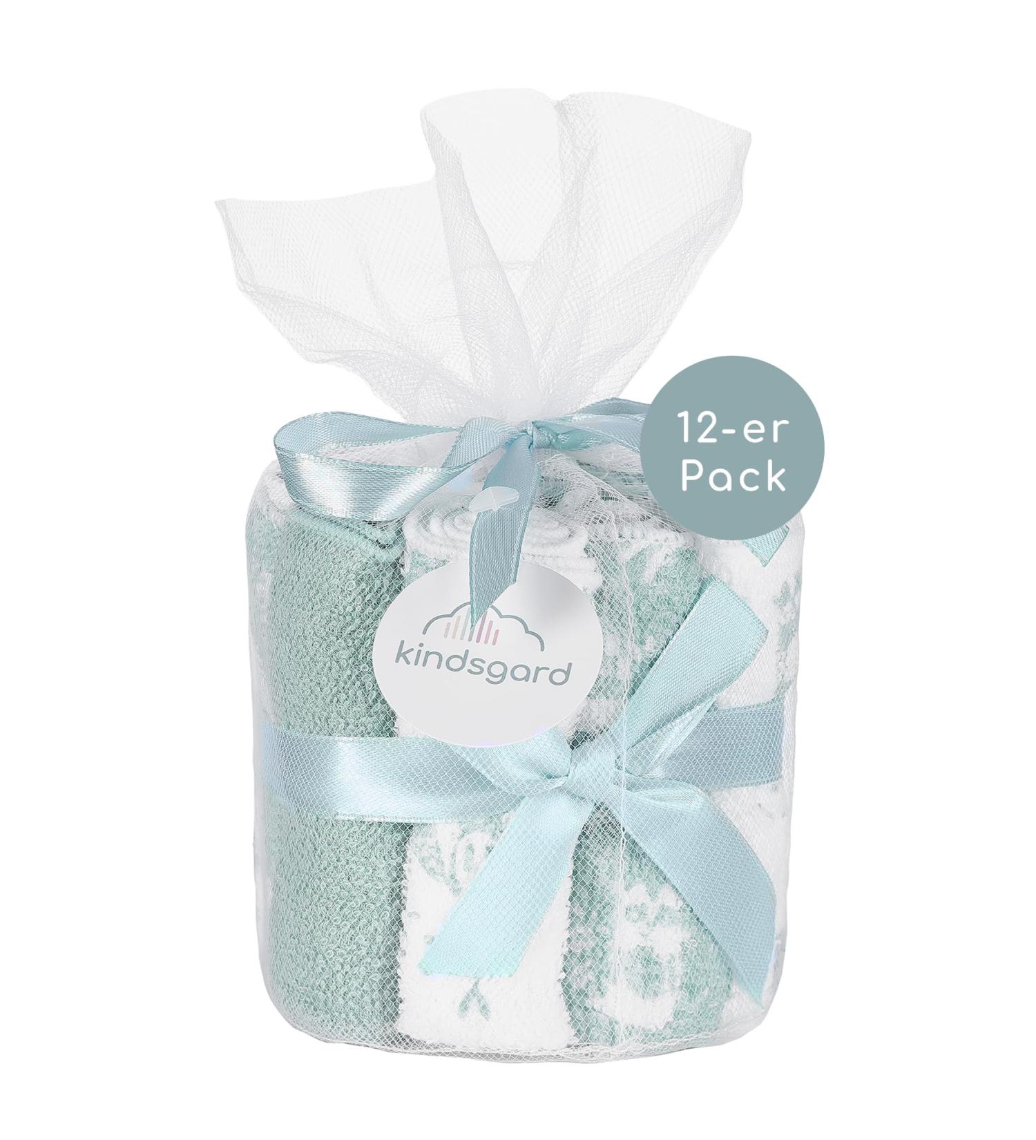 Buy Kindsgard Washcloths Vaskedag 12-Pack Mint - Soft Baby Essentials - 100% Cotton 20x20 cm - Perfect for Newborns - International Shipping Available - Buy Online on GoSupps.com