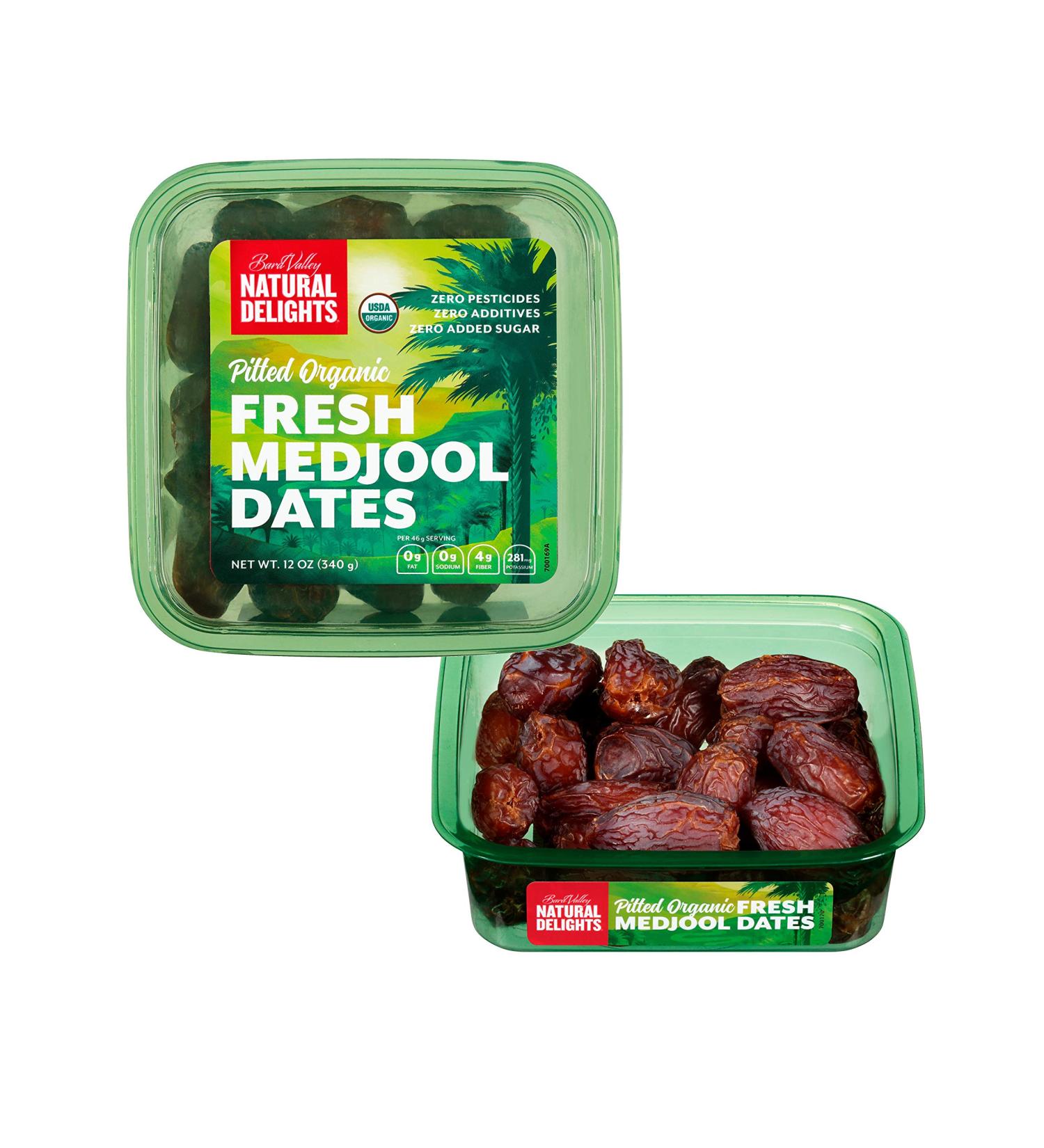 Natural Delights Medjool Dates  Large & Plump USDA Certified Organic Pitted Dates Medjool  Non-GMO Verified  Good Source of Fiber  Naturally Sweet Fruit Snack  Perfect for On-the-Go - Organic Medjool Dates Pitted  12 oz C - Buy Online on GoSupps.com