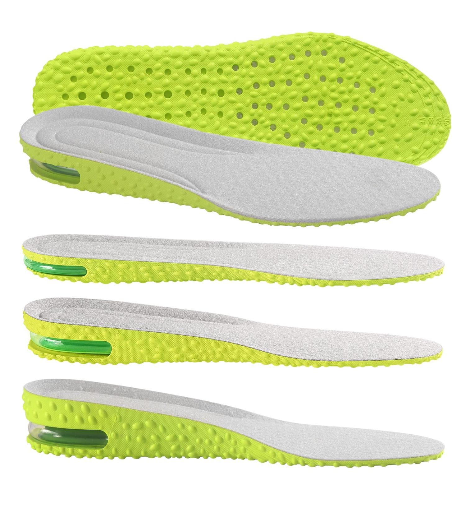 Height Increase Insoles for Men & Women - Air Cushion Heel Inserts Shock Absorption Pain Relief Green - Fits Sizes 8-11(M) & 9-13(W - Buy Online on GoSupps.com