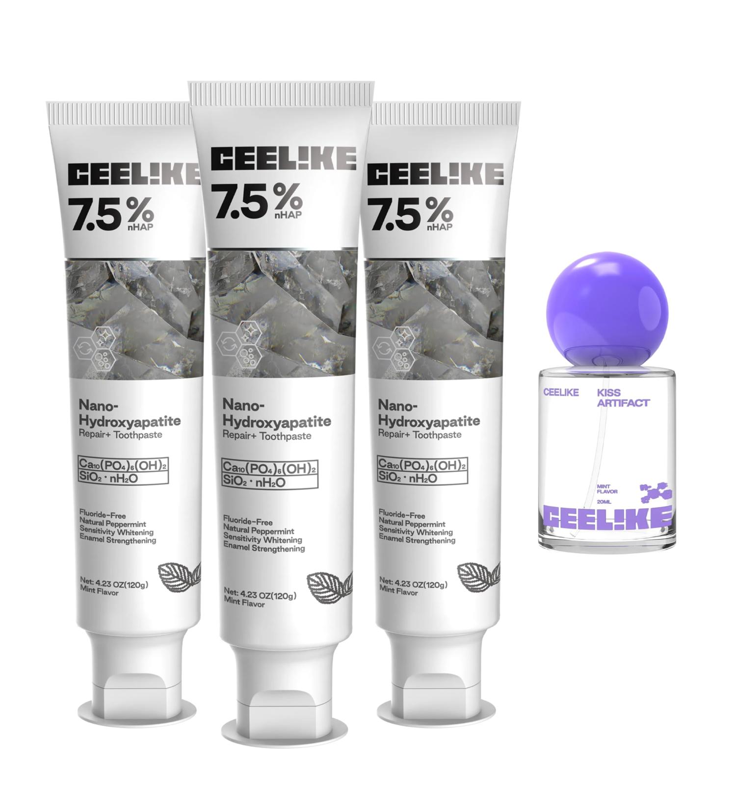 3-Pack Hydroxyapatite Toothpaste + 20ml Oral Spray Strengthen Teeth Repair Enamel Freshen Breath Daily Clean Natural Oral Care Solution 75hy-3pcs+zkbh - Buy Online on GoSupps.com