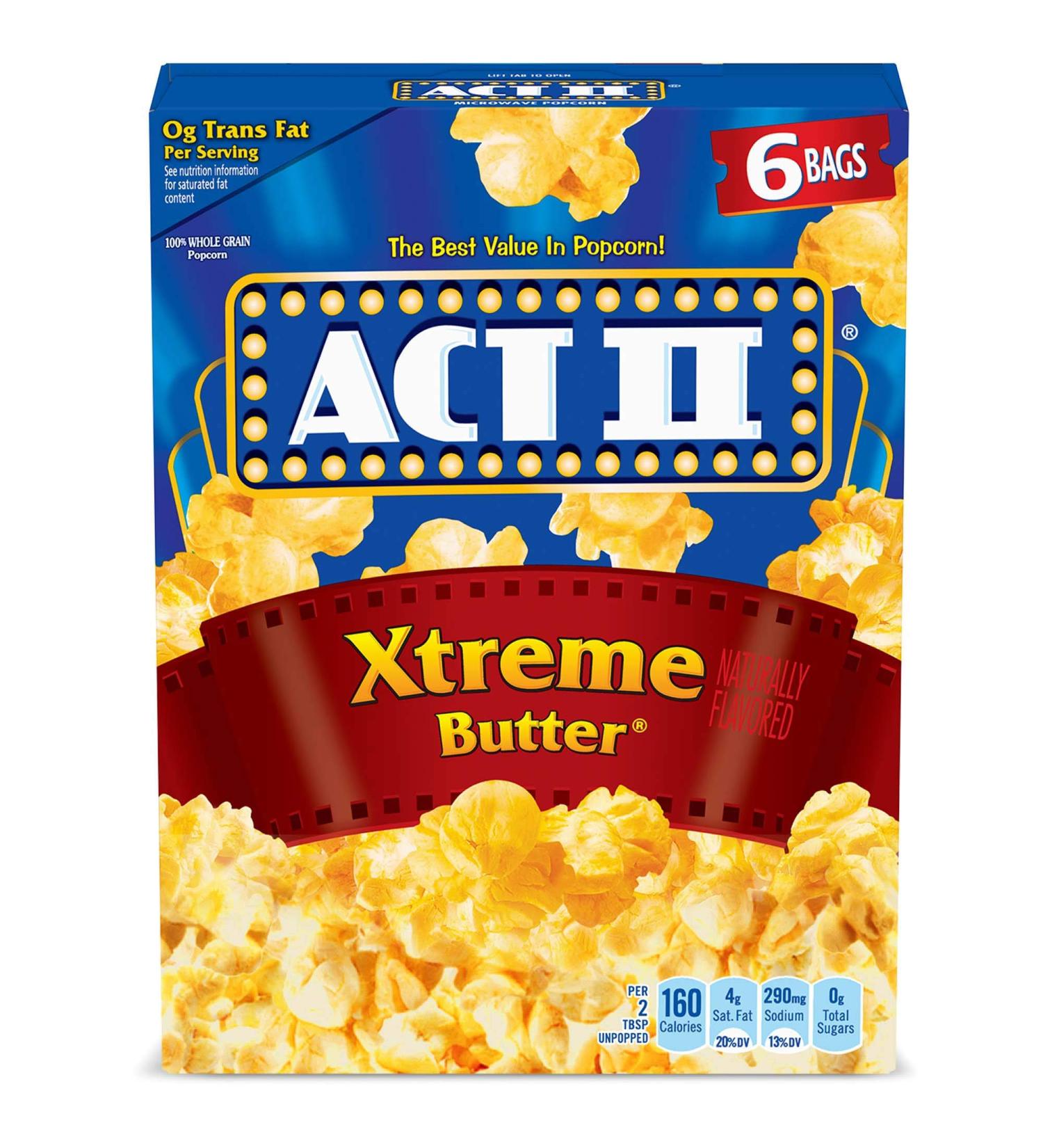 Act II Extra Butter 16.5 oz - Buy Online on GoSupps.com