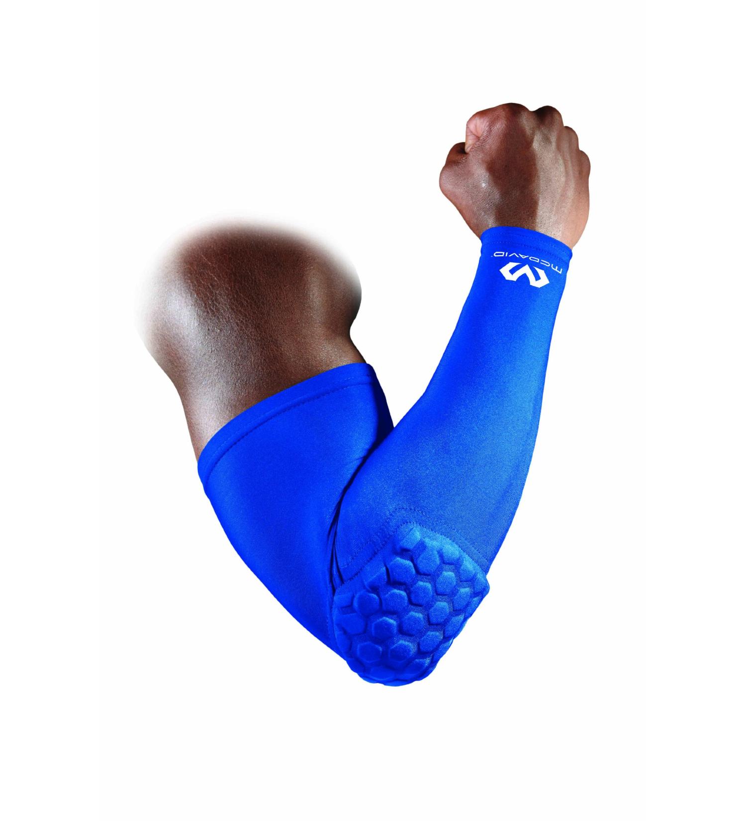 McDavid Compression Arm Sleeve with Padding | Royal Blue | Men and Women - Buy Online on GoSupps.com
