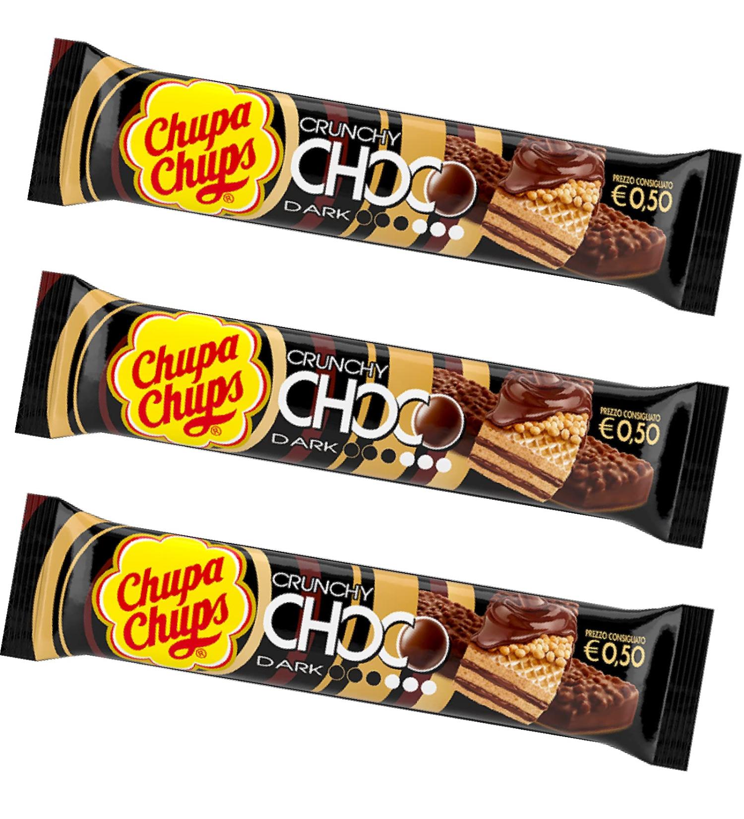 CHUPA CHUPS DARK WAFER CHOCO CRUNCHY DARK DARK DARK CHOCOLATE 27g (20)
