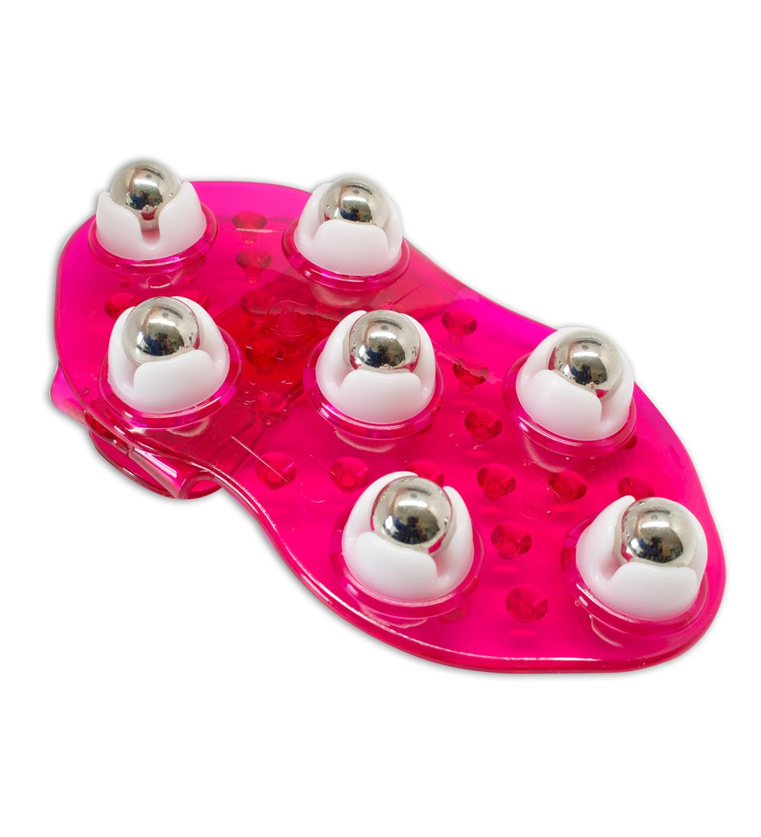 Body Massager with 7 Rollers & Adjustable Massage Gloves - 360 Acupuncture Massager in Red | Shop Internationally - Buy Online on GoSupps.com
