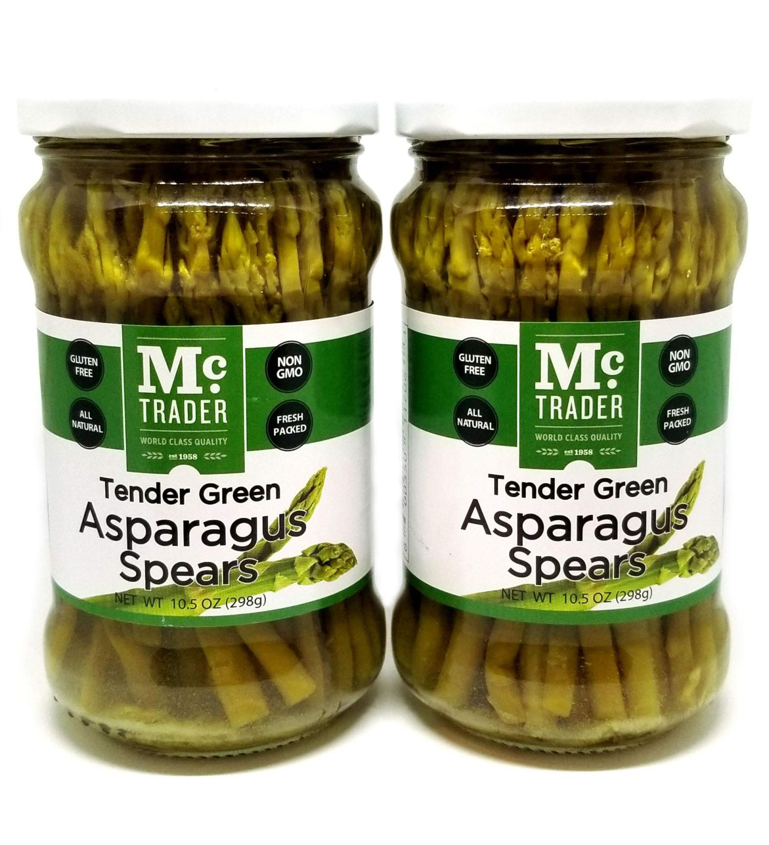 Tavernit Small Asparagus Spears - Gourmet Salad Toppers for Bloody Mary Recipe - Healthy Snacks - 2 Ct. Glass Jars - 105.5oz. Each - Buy Online on GoSupps.com