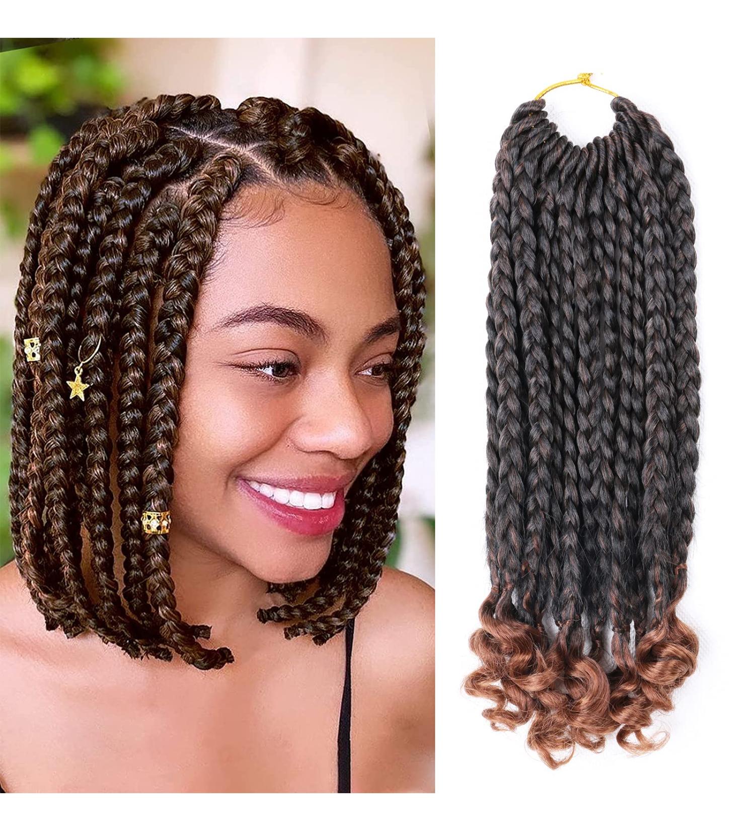 6 Packs Bob Box Braids Crochet Hair 10 Inch - Bohemian Curly Ends for Black Women - T30 Color - Buy Online on GoSupps.com