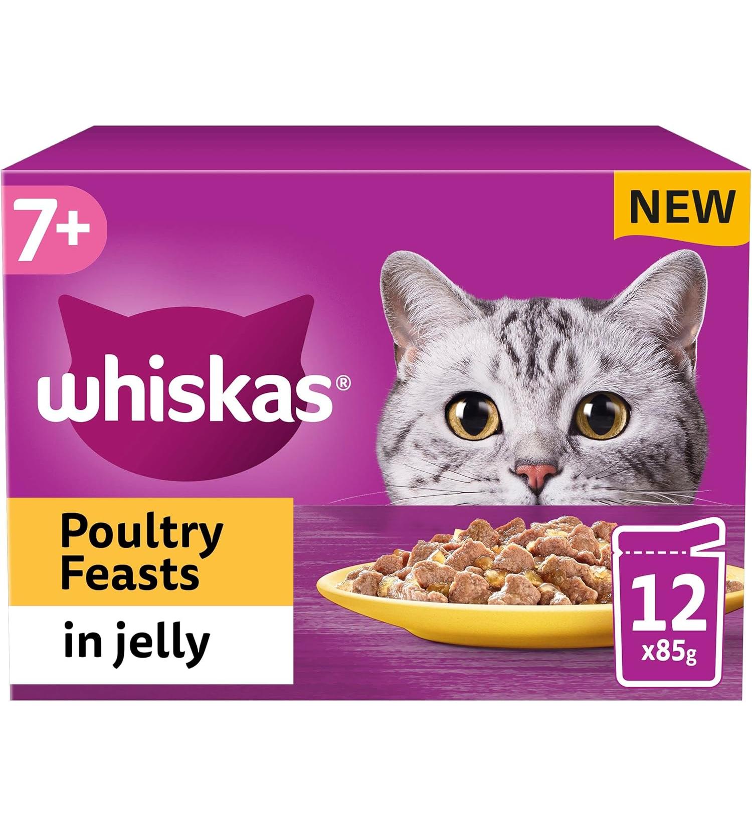 whiskas Wet Cat Food Pouches - Pack of 12 - 3 Oz. - Mixed Selection - Buy Online on GoSupps.com