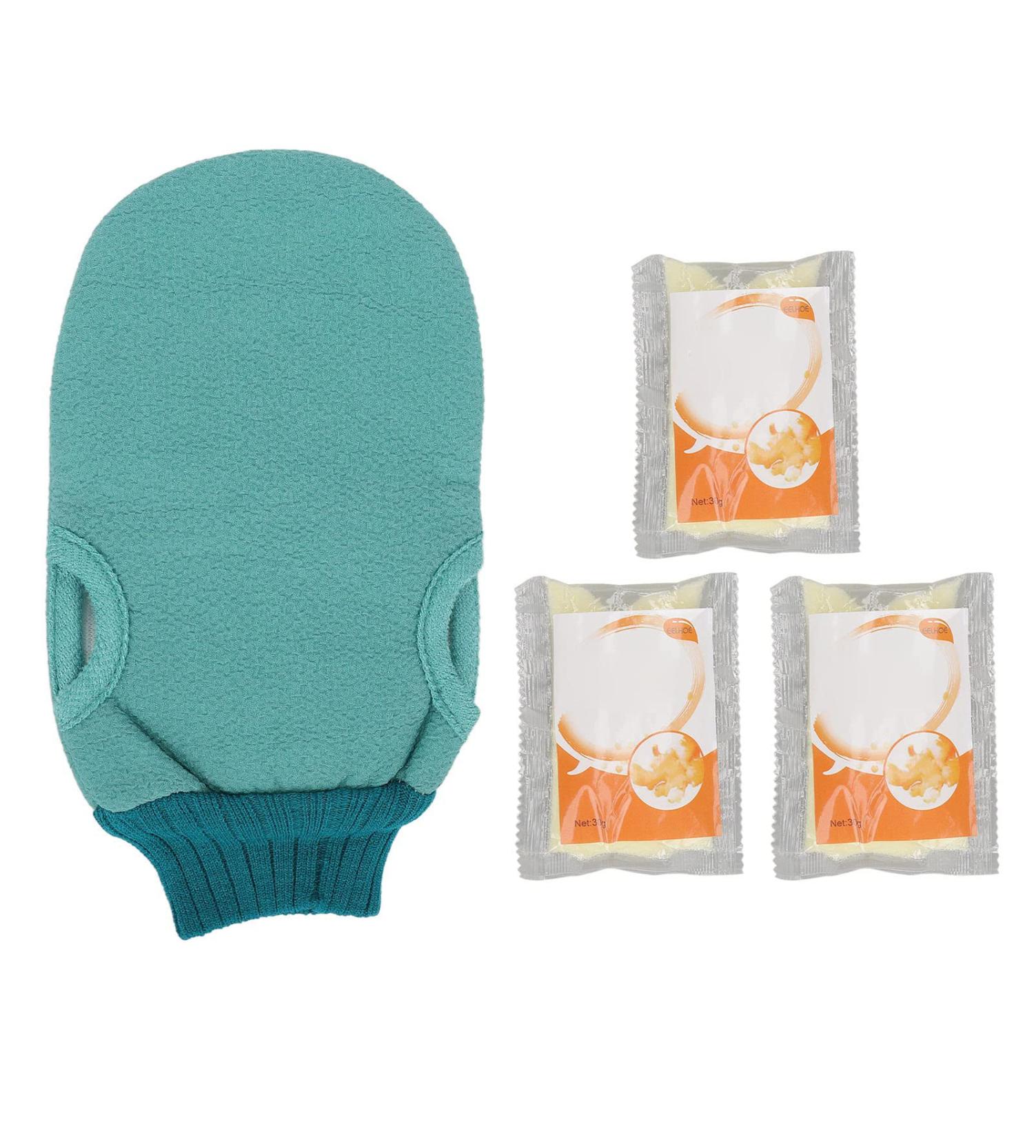 Qukaim Bath Salt Scrub Set Bath Salt Scrub Set with Exfoliating Mitten Detox Ginger Scrub Salts for Body Improvement Dispel Cold Moisture - Buy Online on GoSupps.com