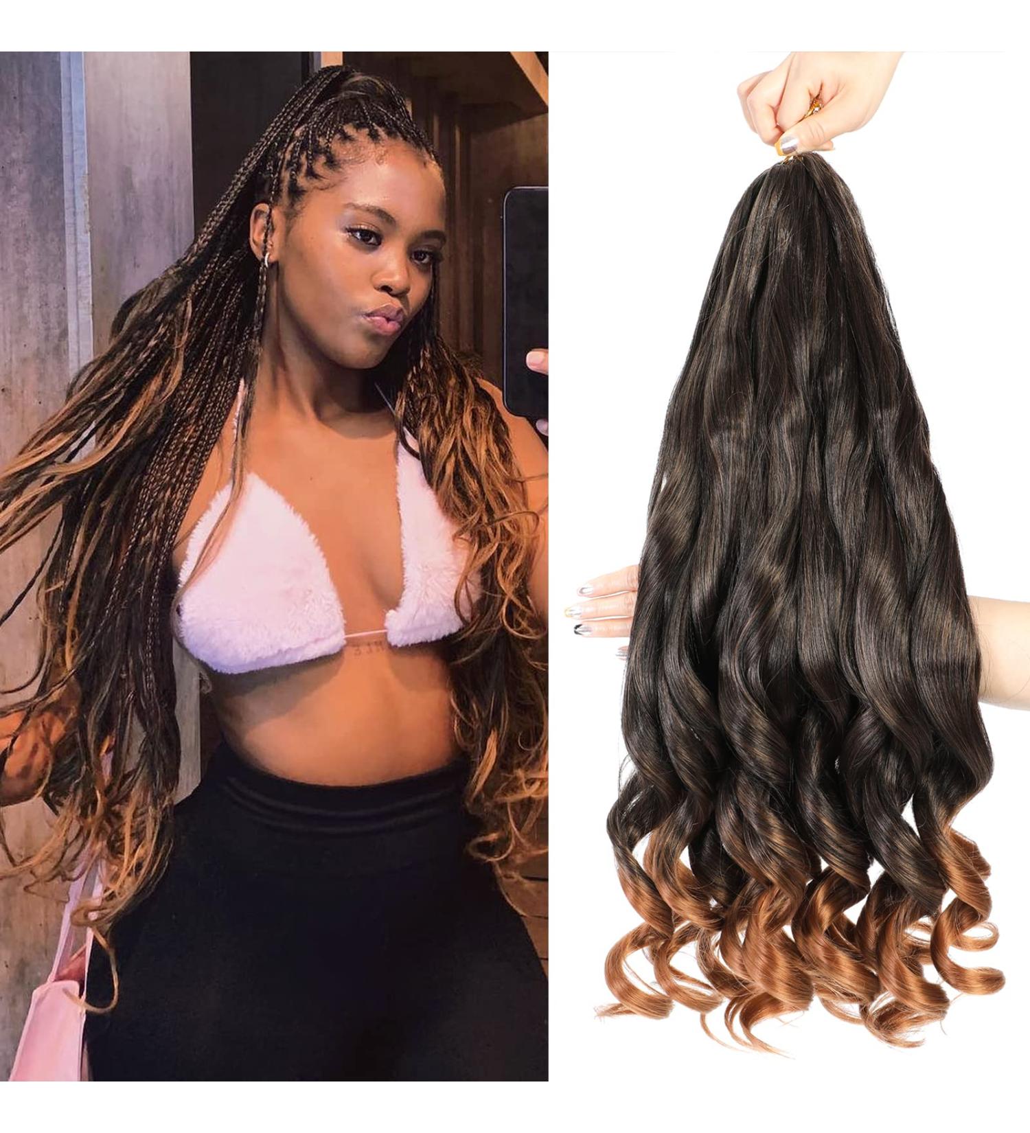Dt Cheryl French Curls Braiding Hair - 8 Pack Pre-Stretched 24 Inch Loose Wave Extensions (T30#) - Premium Synthetic Curly Hair for International Shipping - Buy Online on GoSupps.com