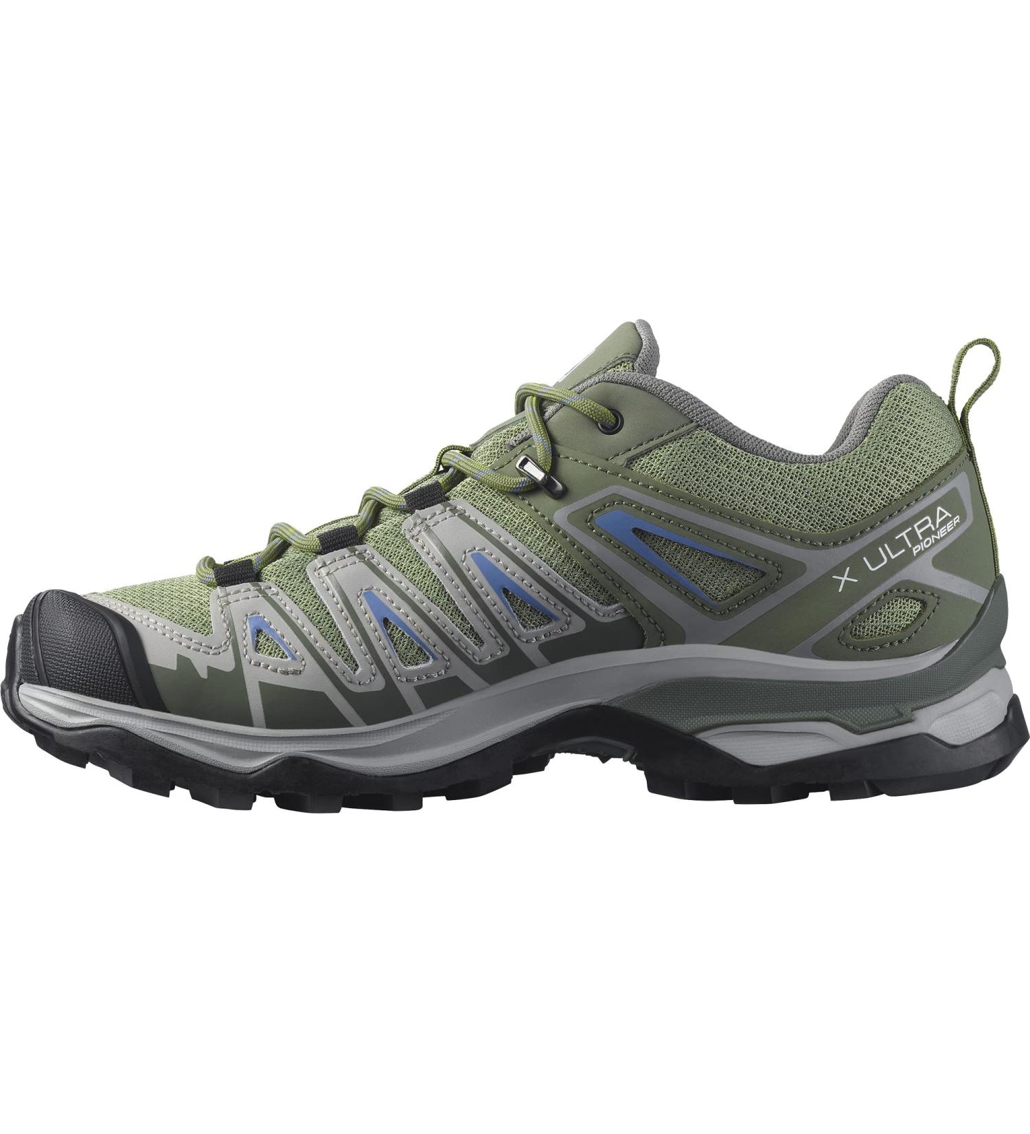 Buy SALOMON X Ultra Pioneer Aero Women's Outdoor Shoes - Secure Foothold Stable & Cushioned | Oil Green Castor Gray Amparo Blue - 41 1/3 EU - International Shipping Available - Buy Online on GoSupps.com