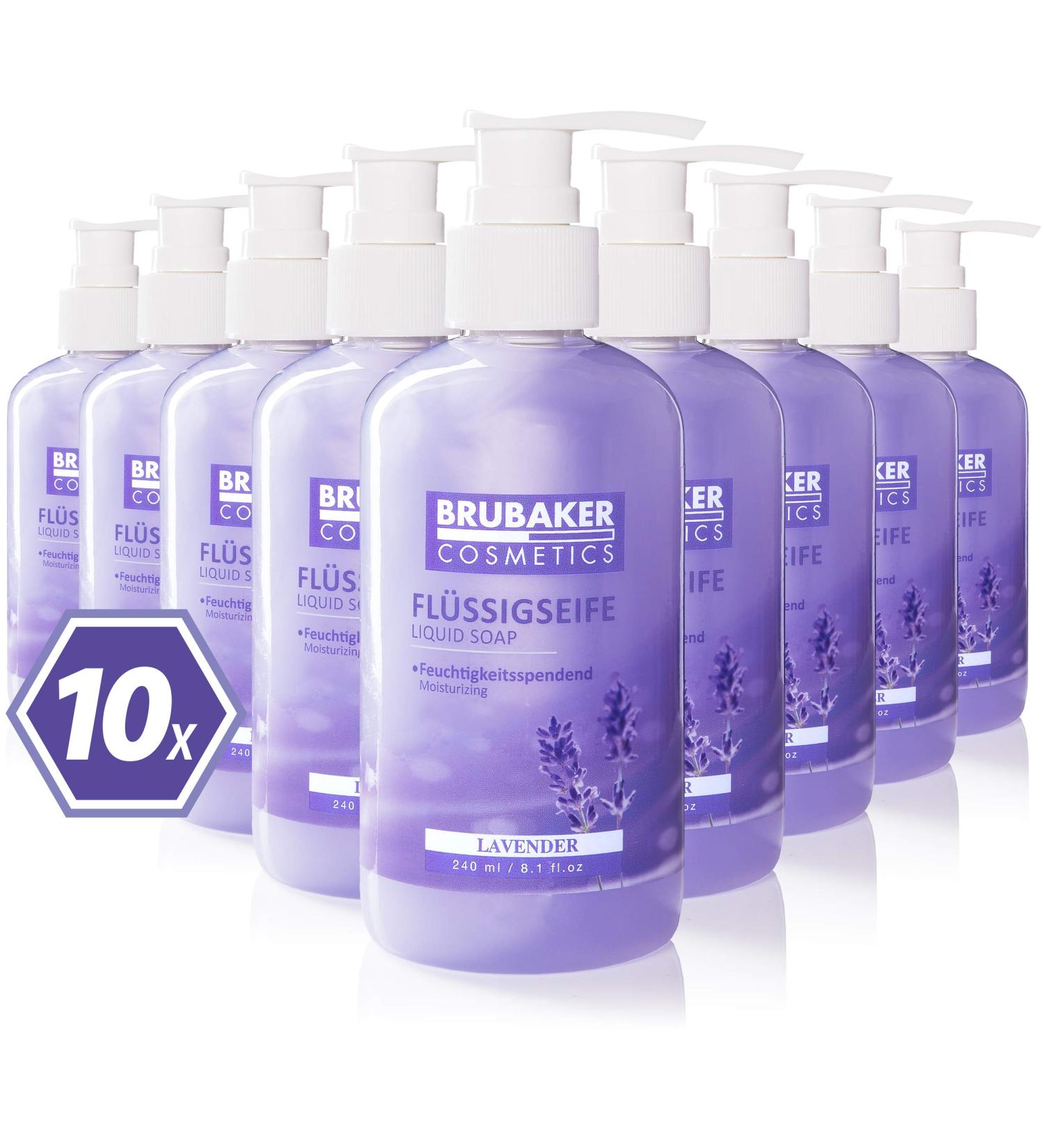  BRUBAKER BRUBAKER Cosmetics Liquid Soap for Hygienically Clean Hands - Extra Gentle and Moisturising Formula - 10 x 240 ml - Buy Online on GoSupps.com