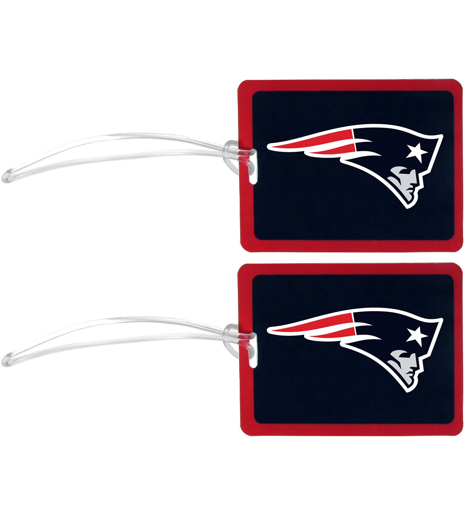 NFL New England Patriots Vinyl Luggage Tag, 2pk, Blue
