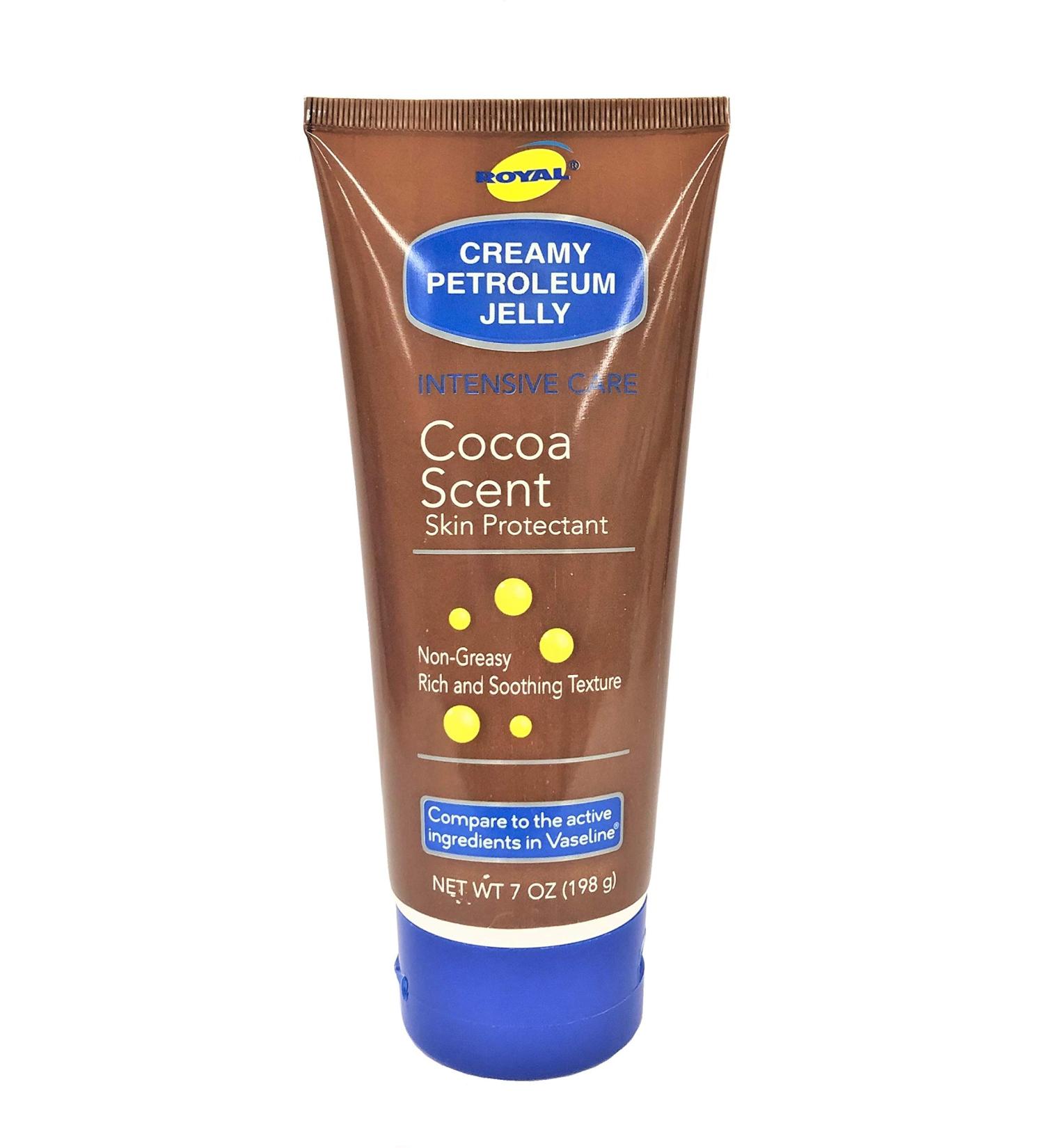 Royal Vitamin E Creamy Cocoa scent Petroleum Jelly Skin 7 Oz.