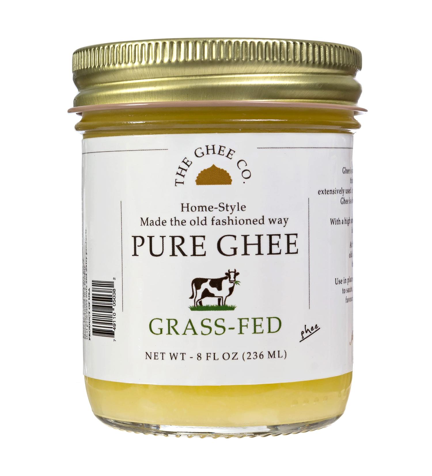 The Ghee Co Pure Clarified Butter Ghee 8 oz Glass Jar - Grade AA Butter - 8 Fl Oz (Pack of 1) - Buy Online on GoSupps.com
