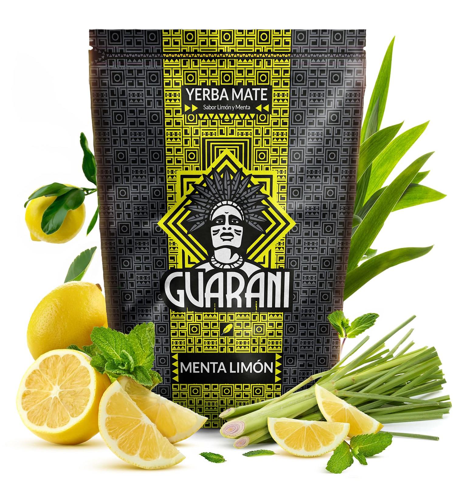 Guarani Menta Limon Mate Tea 500g - Strong, Stimulating Yerba Mate Tea from Paraguay - Buy Online on GoSupps.com