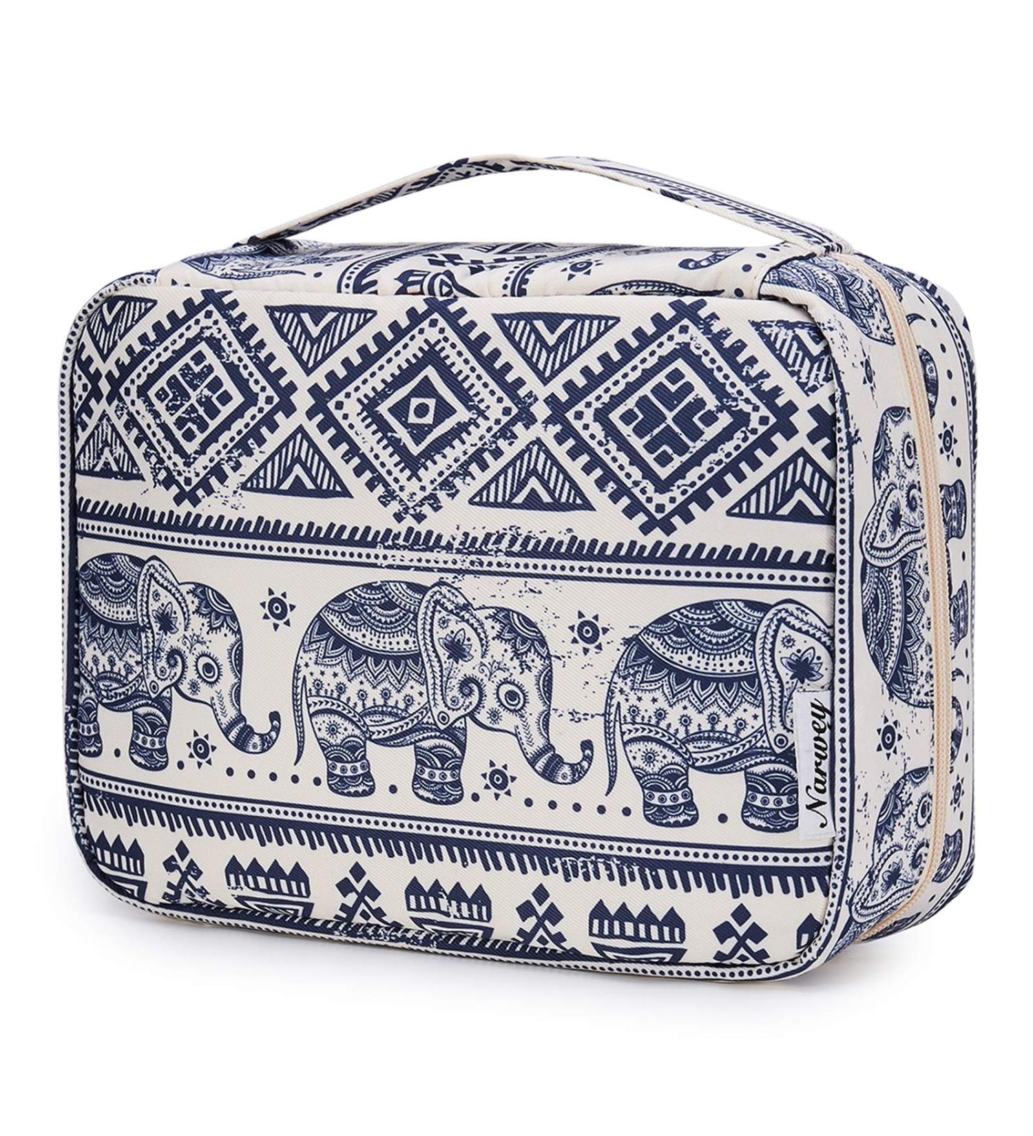 Waterproof Travel Toiletry Bag Organizer for Women - Elephant Design - Buy Online on GoSupps.com