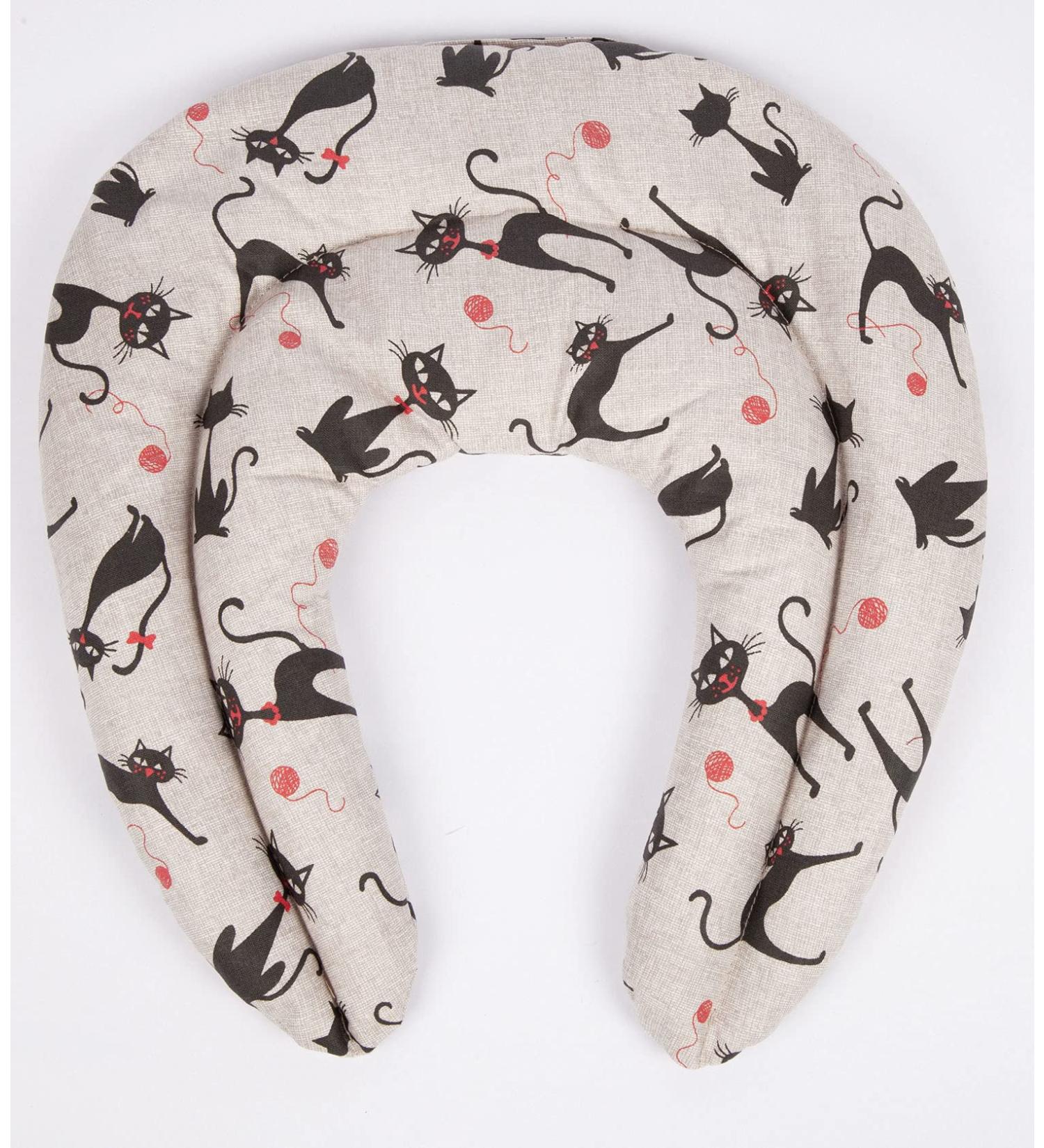 Organic Spelt Neck Pillow with Chambers | Cat-Mimi Grain & Heat Pillow for Ultimate Comfort - Buy Online on GoSupps.com