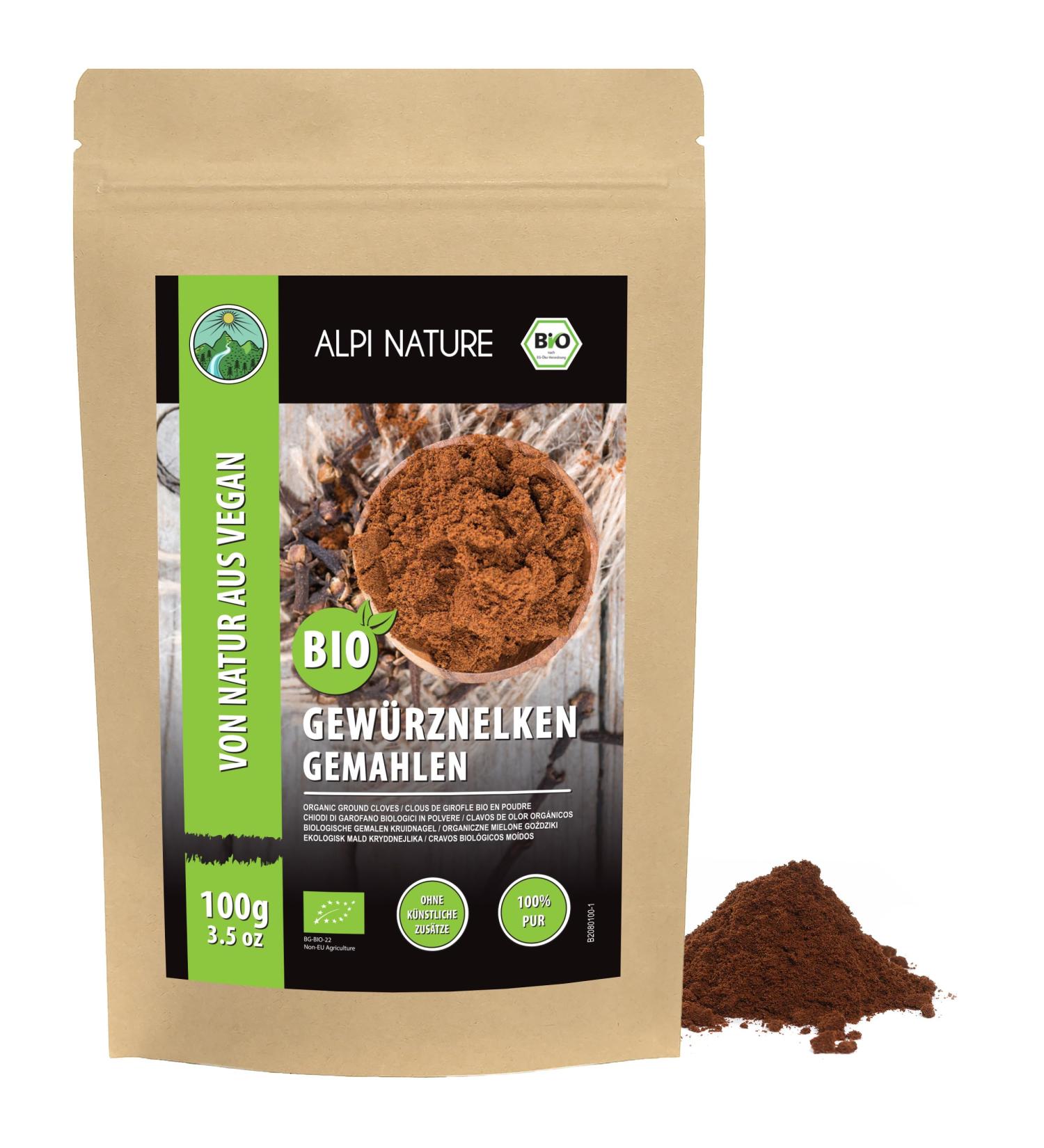 Alpi Nature Clou de Girofle en Poudre BIO 100g Poudre de Clous de Girofle bio Moulus pice de Cuisine 100 GR - Buy Online on GoSupps.com