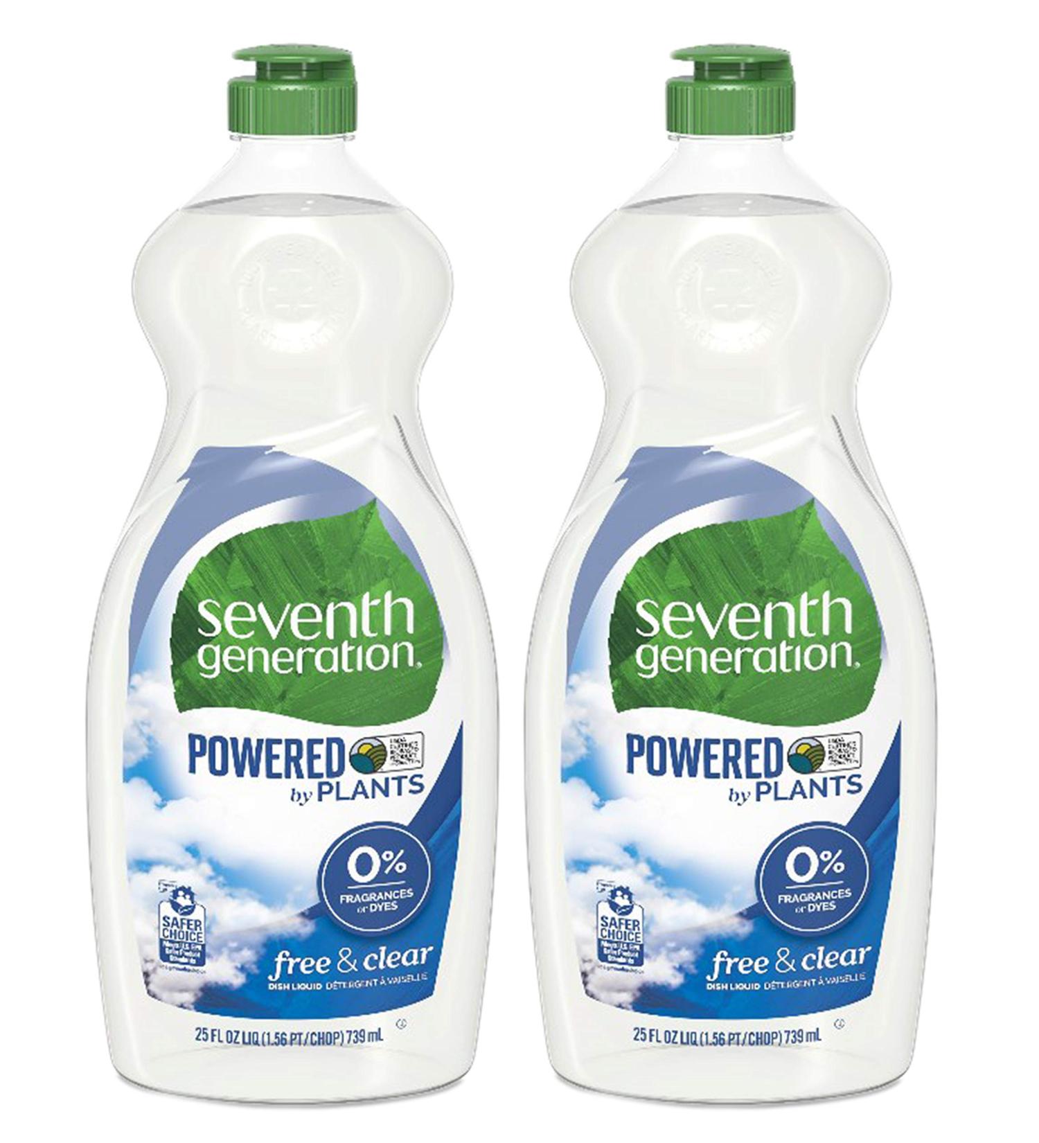 Seventh Generation Dish Liquid - 25 oz - Free & Clear - 2 pk