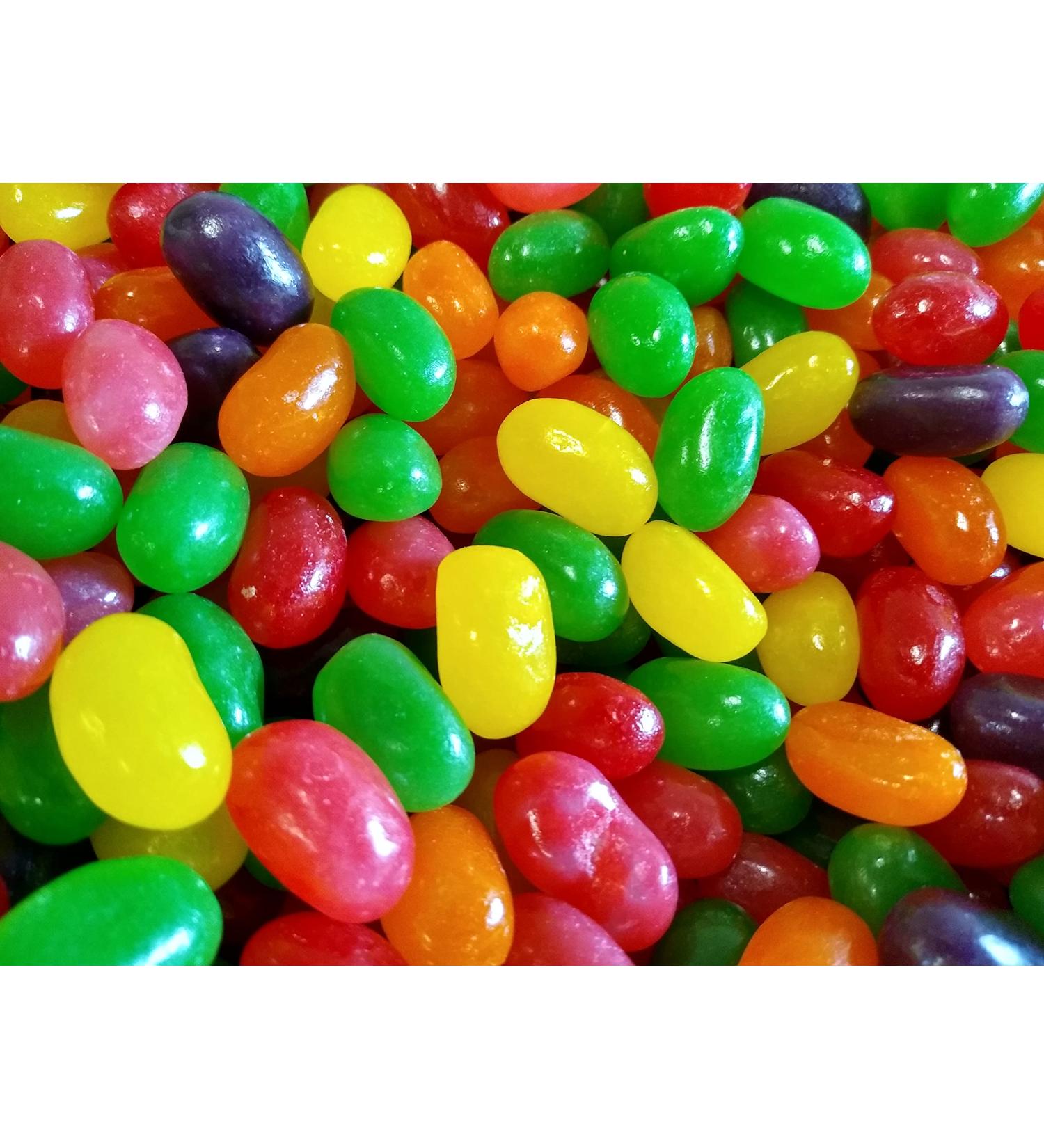 Jumbo Assorted Jelly Beans - 2 lbs of Fresh Delicious Extra Large Fruit Flavored Jelly Beans - Strawberry, Cherry, Lemon, Lime, Grape, Orange - Buy Online on GoSupps.com