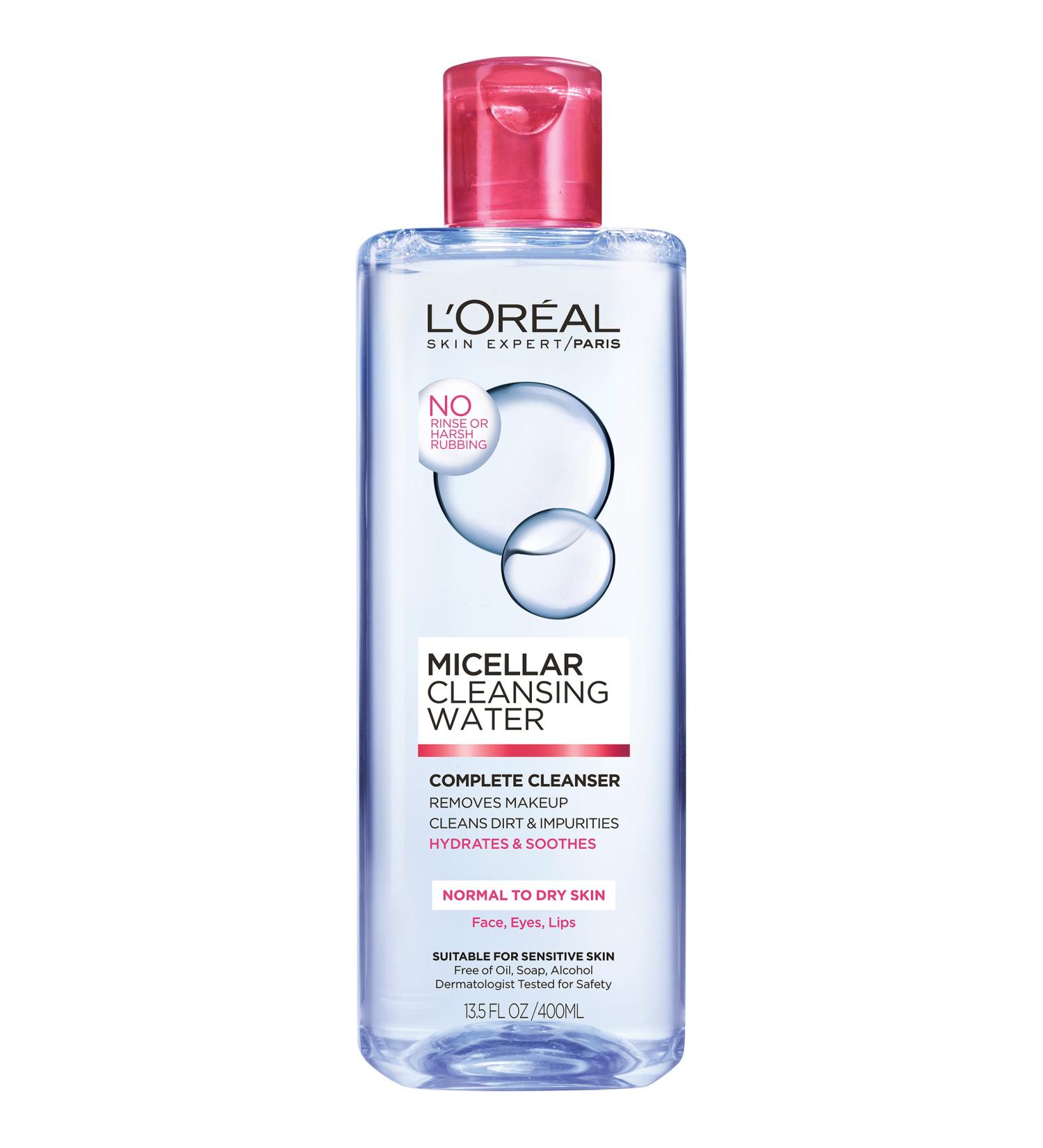 L'Or al Paris Micellar Cleansing Water 13.5 fl. oz. for Normal to Dry Skin - Pack of 1 - Buy Online on GoSupps.com