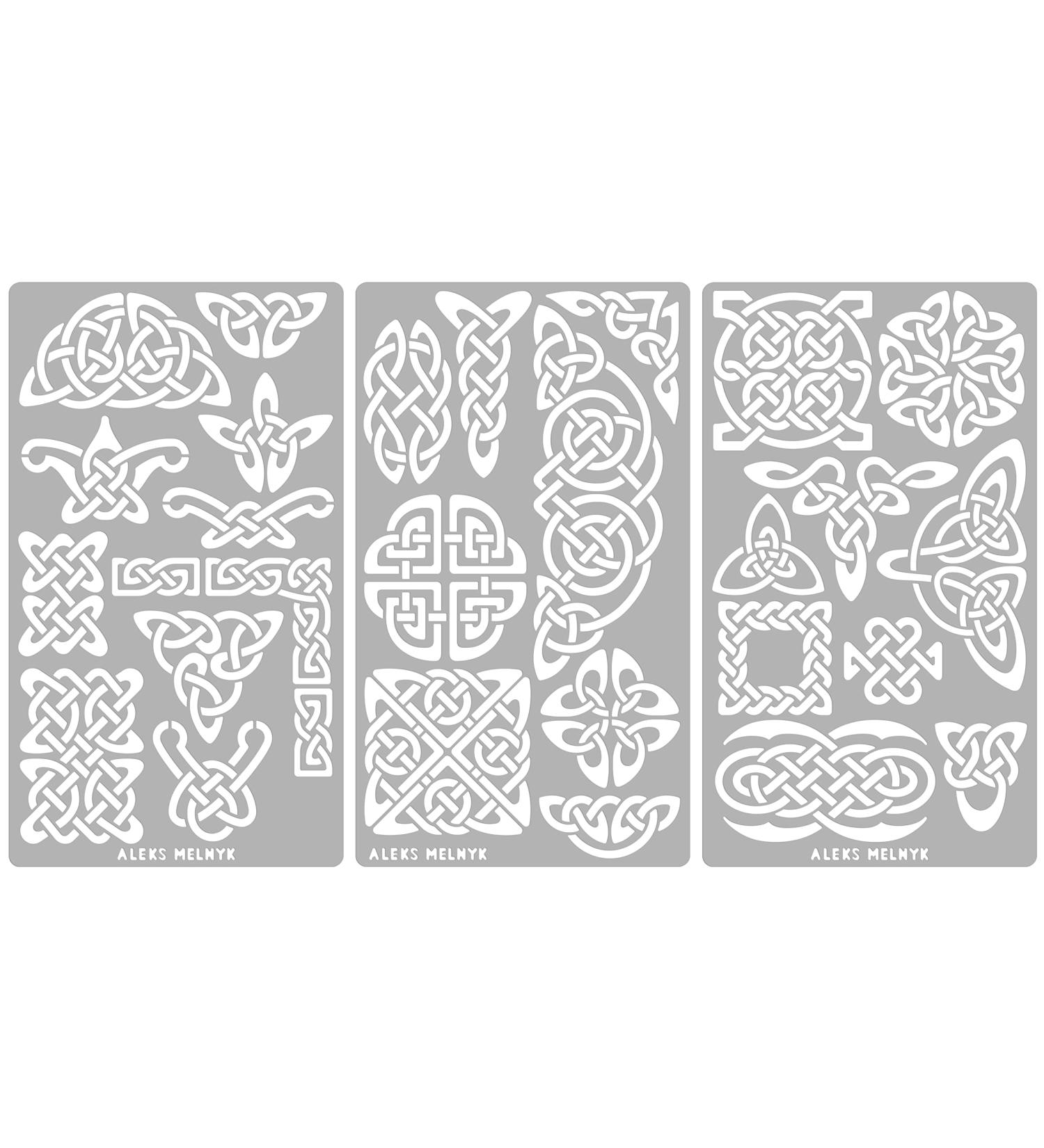 Aleks Melnyk #37 Metal Journal Stencils, Celtic Patterns, Wicca Stencil, Celtic Knot Stencils, Viking Stencils, Wood Burning Templates, Wood Carving Stencils, Pyrography, Bullet Journaling