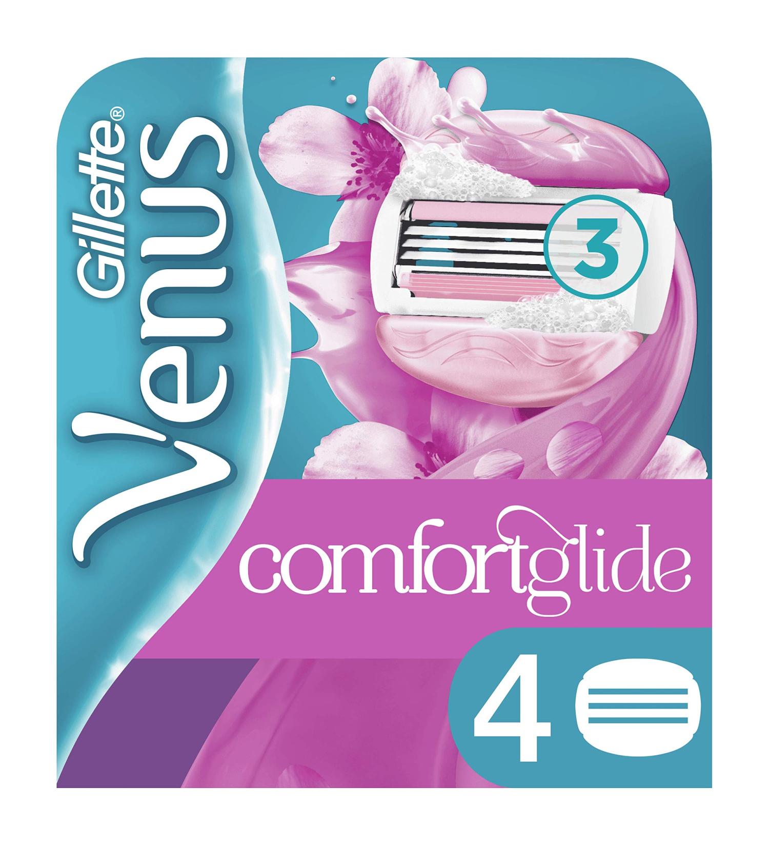 Venus Comfortglide Olaz Spa Breeze Women's Razor Blades No Need for Shaving Cream Pack of 4 Official  - Buy Online on GoSupps.com