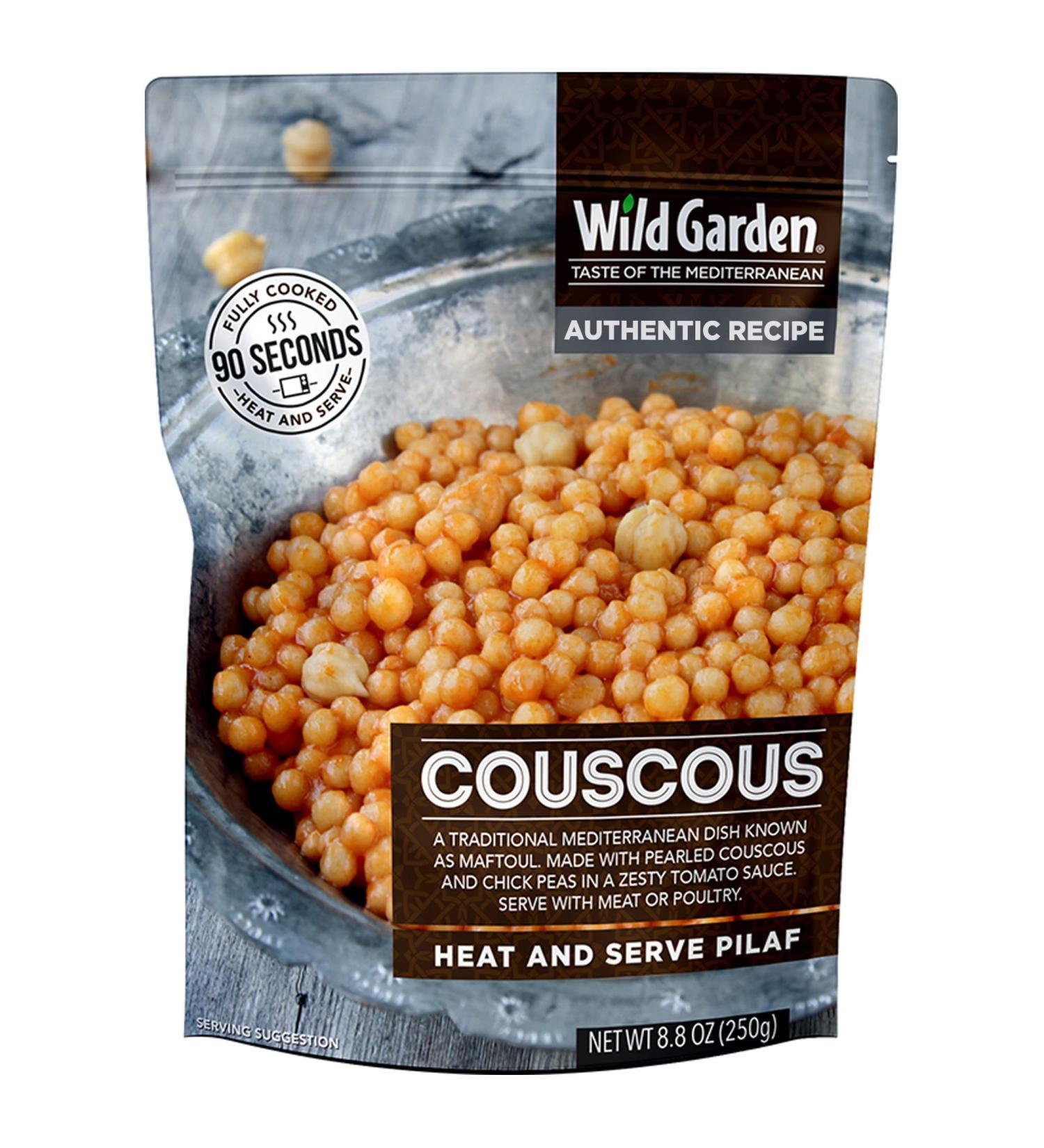 Wild Garden Heat & Serve Pilaf: 100% All-Natural Couscous, Fully Cooked, Microwavable - 8.8oz - Buy Online on GoSupps.com