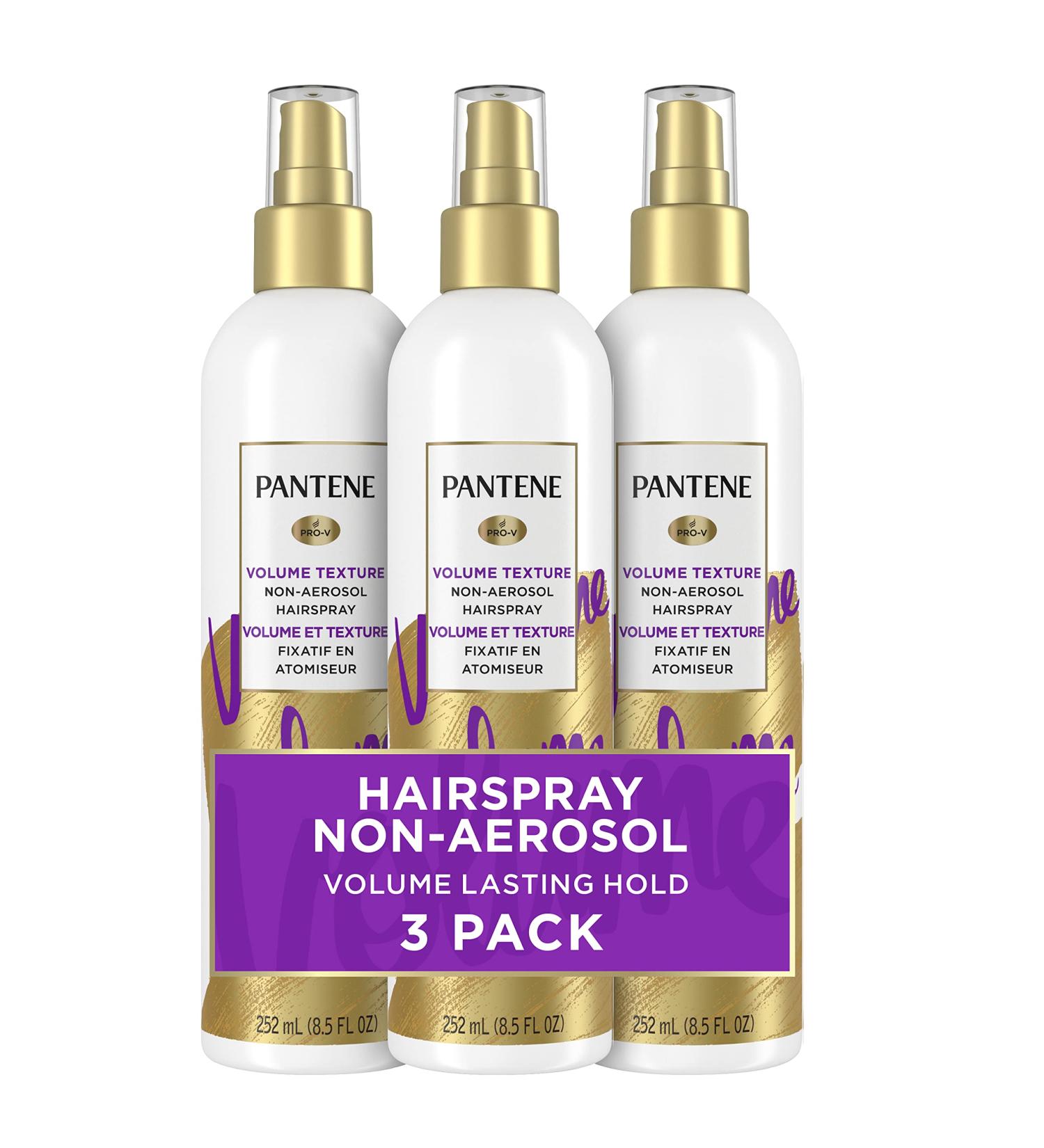 Pantene Non-Aerosol Hairspray Triple Pack - 8.5 fl oz for Lasting Volume, Hold, and Softness - Buy Online on GoSupps.com