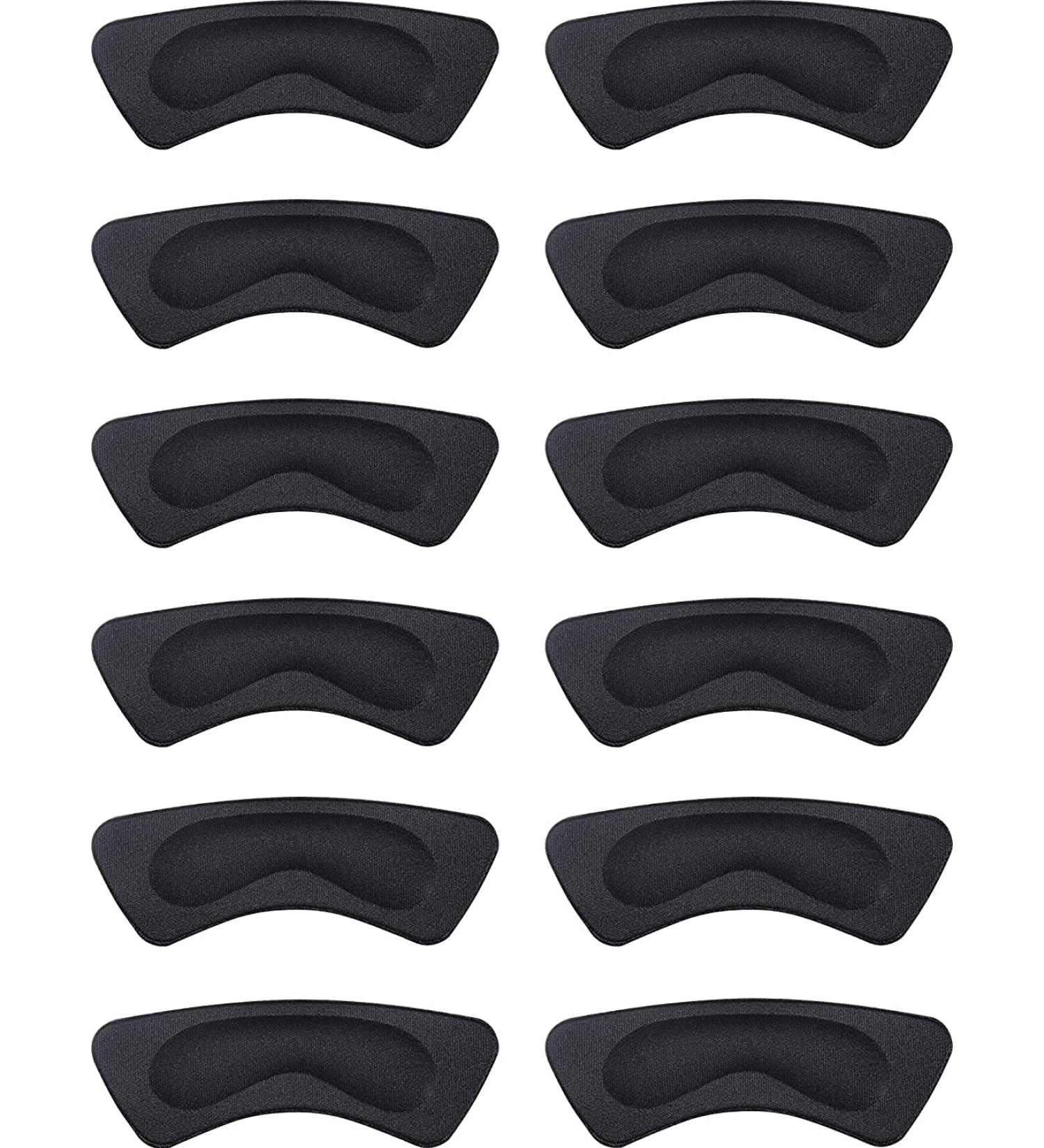 6 Pairs Self-Adhesive Heel Cushion Pads for Women and Men - Black - Buy Online on GoSupps.com